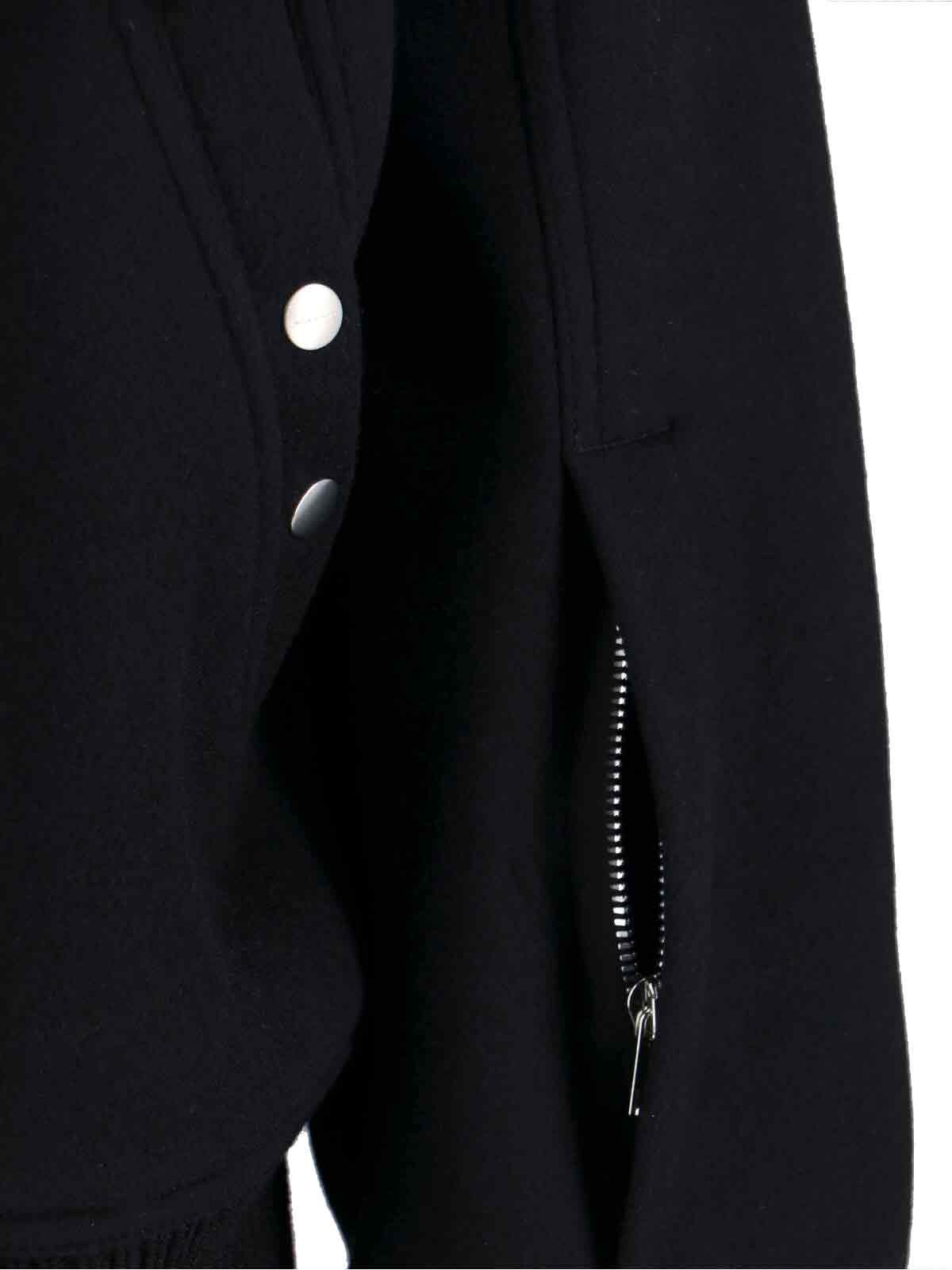 Rick Owens Structured Black Jacket With Minimalist Design In Blue