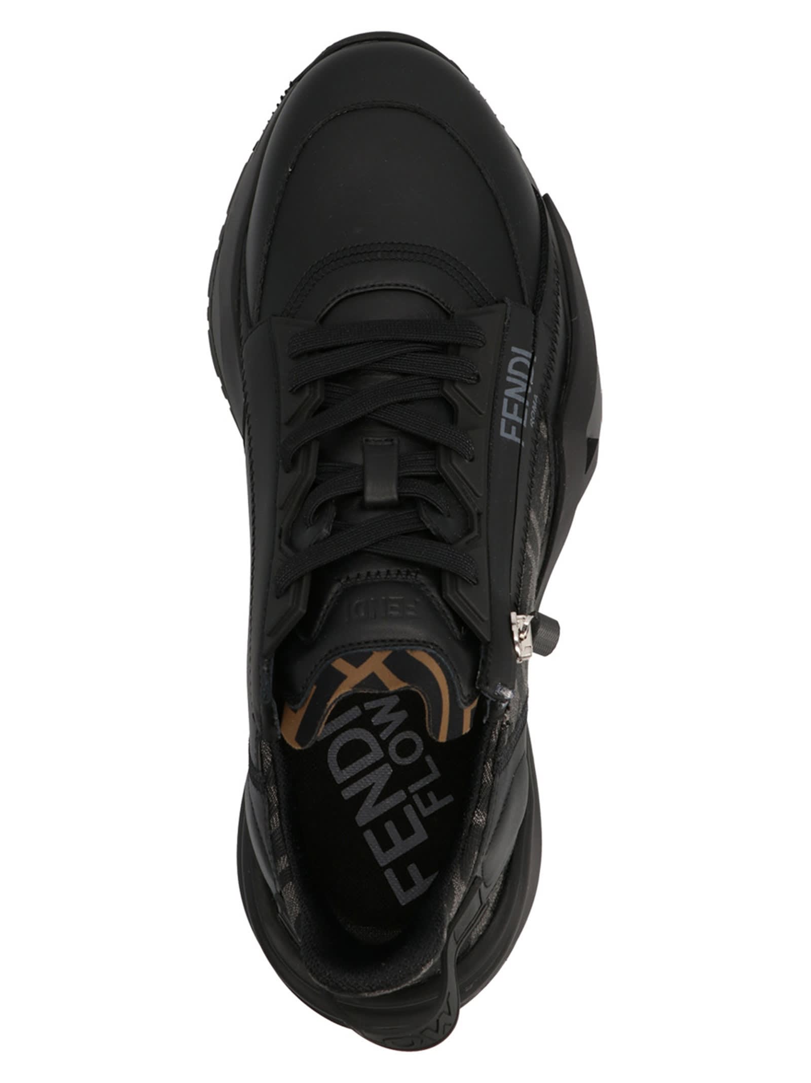 Shop Fendi Flow Sneakers In Black