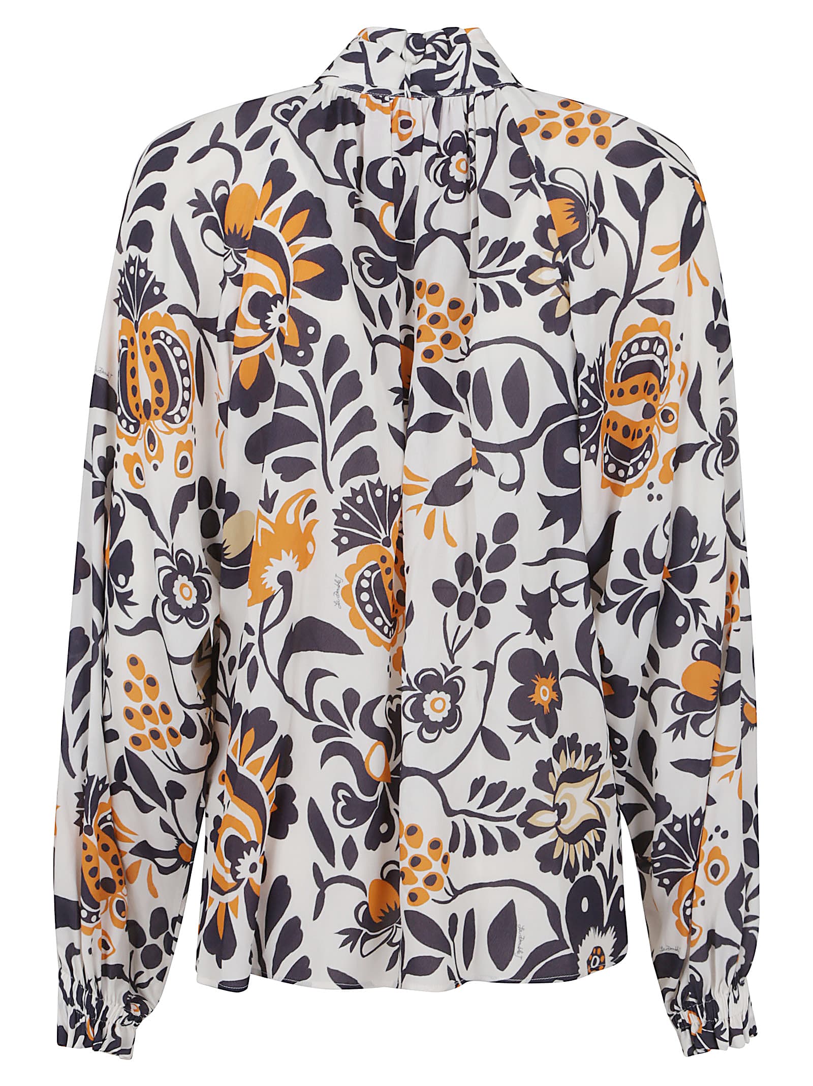 La Doublej La Double J V-neck Cerere Blouse In Moroccan Crepe In White