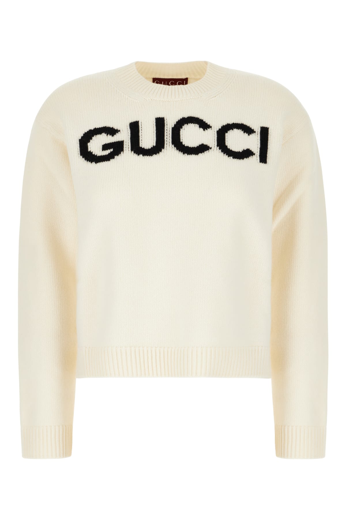 Gucci Ivory Wool Sweater In Ivory Black