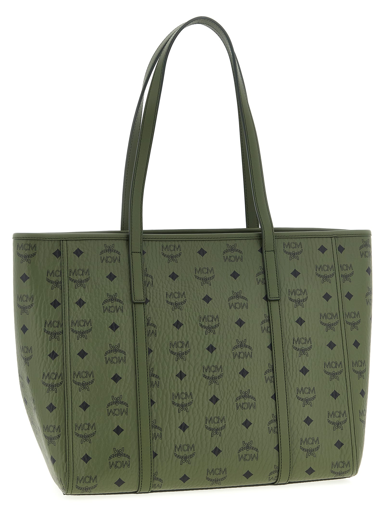 Mcm Medium Toni Shopping Bag In Green
