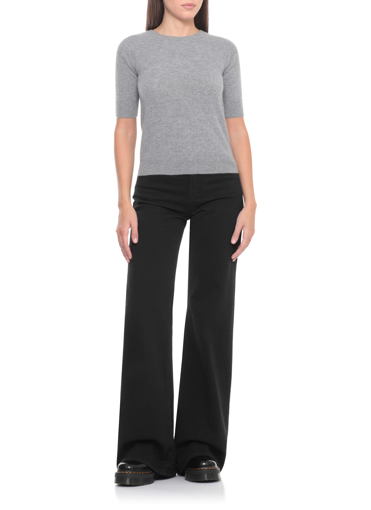 Dondup Wide-leg Palazzo Jeans Belt Loops In Black