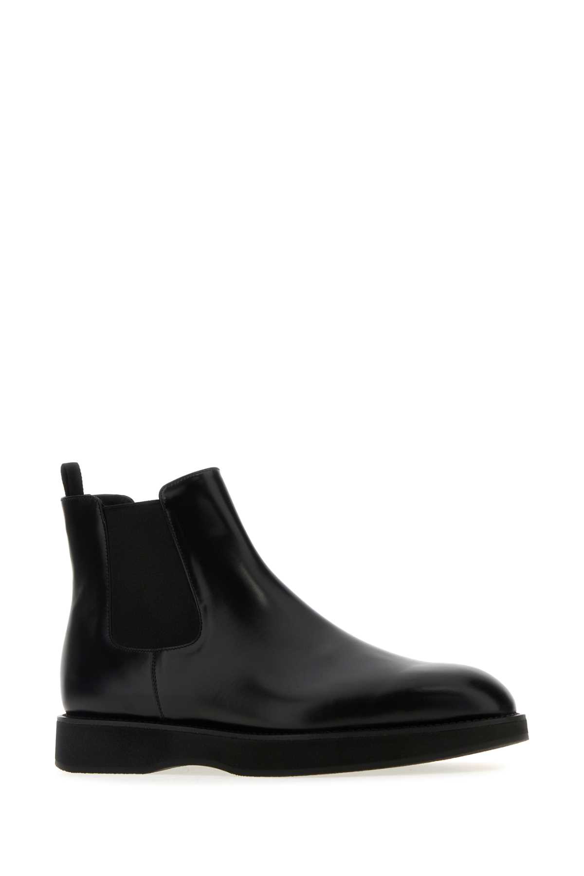 Prada Ankle Boots With Elastic Side Panels In Black