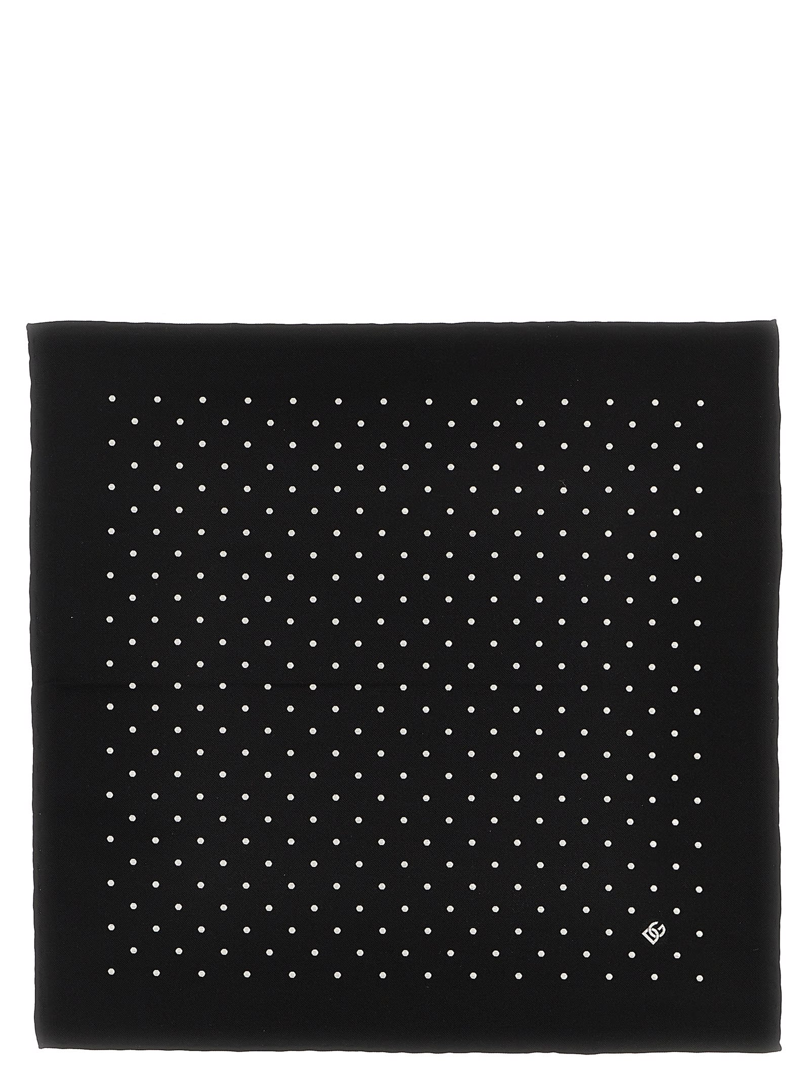 Shop Dolce & Gabbana Polka Dot Pocket Clutch Bag In Black
