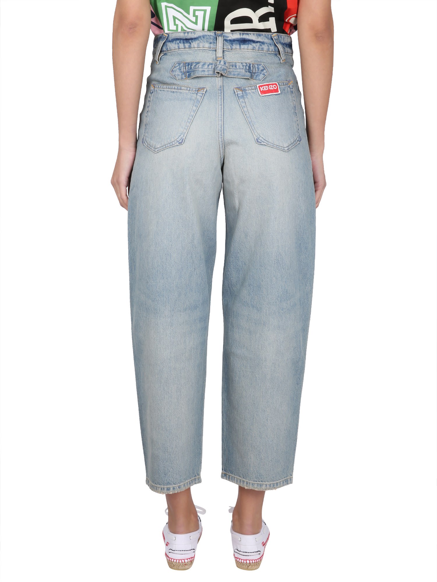 Kenzo Women Carrot Fit Jeans In Blue