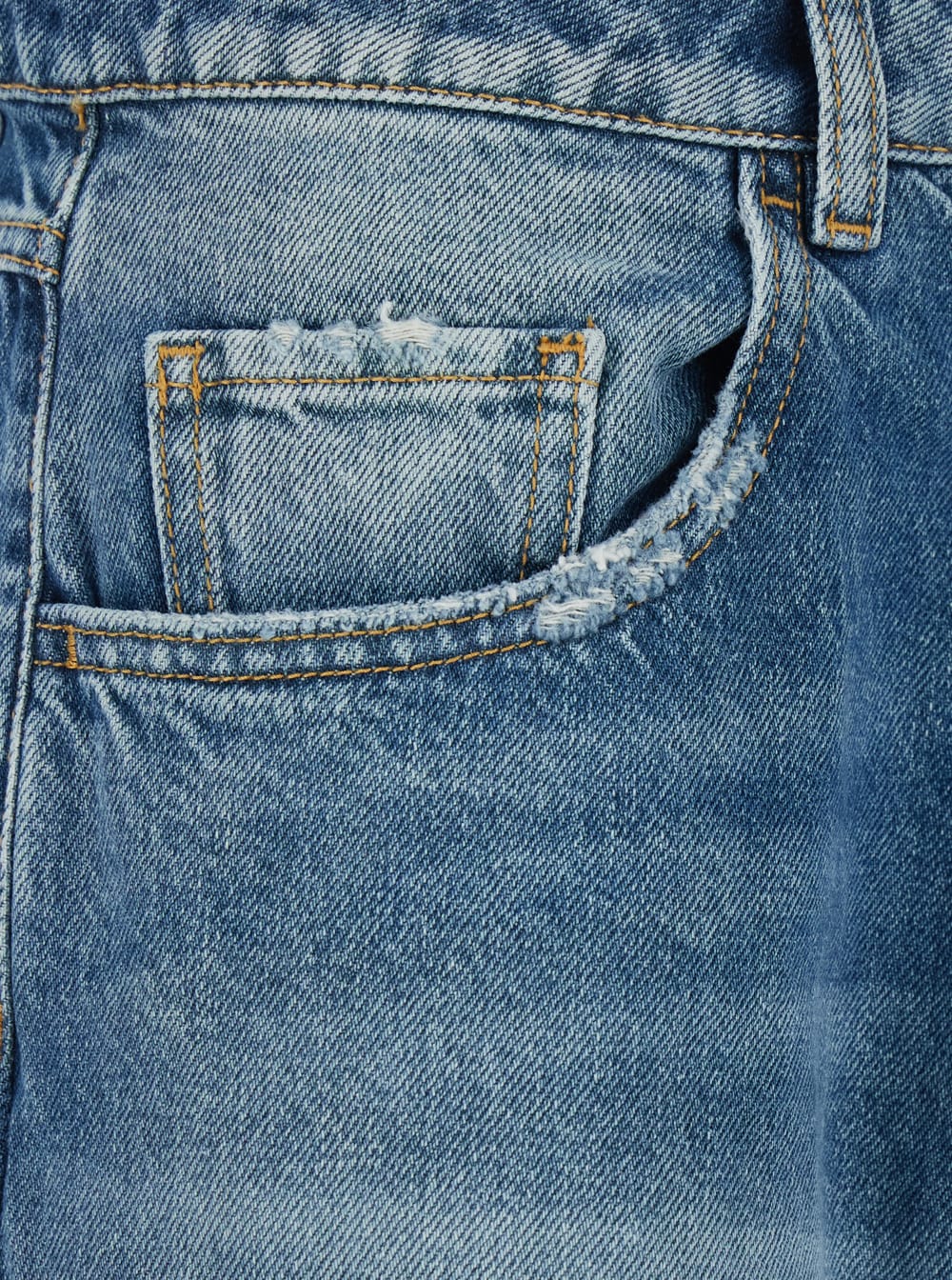 Icon Denim Bea Blue Jeans With Wide Leg And Logo Patch On The Rear In Denim Woman In Blue