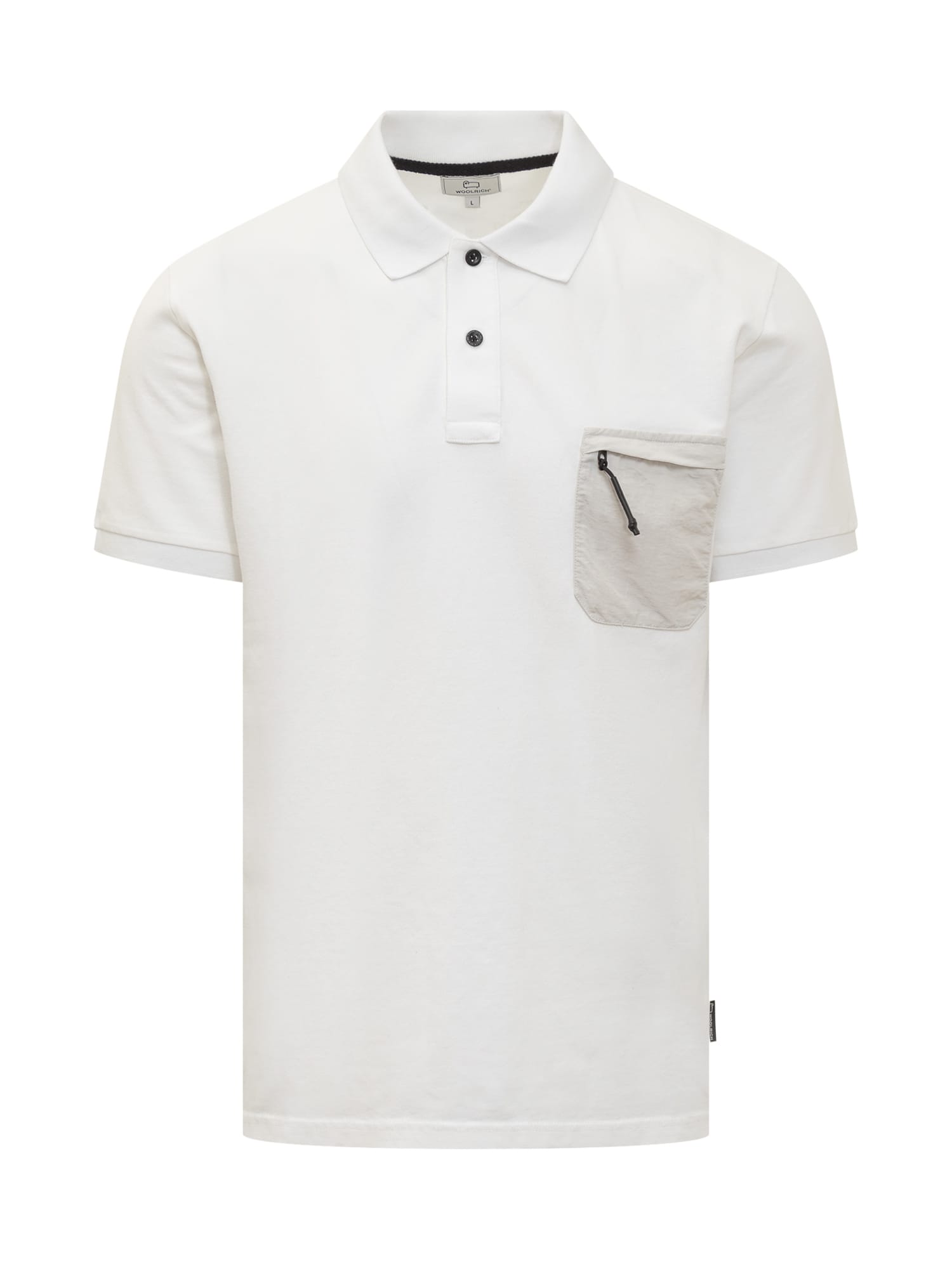 Woolrich Short Sleeve Polo In Bright White