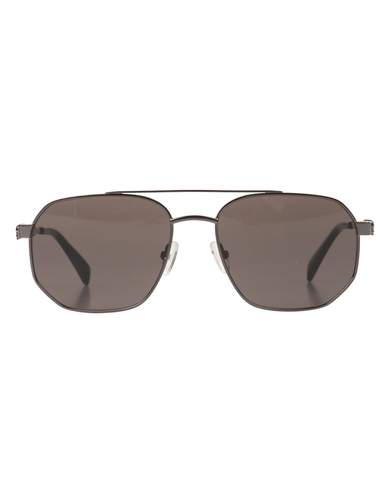 Shop Alexander Mcqueen Caravan Floating Skull Sunglasses In Ruthenium Metal In Black