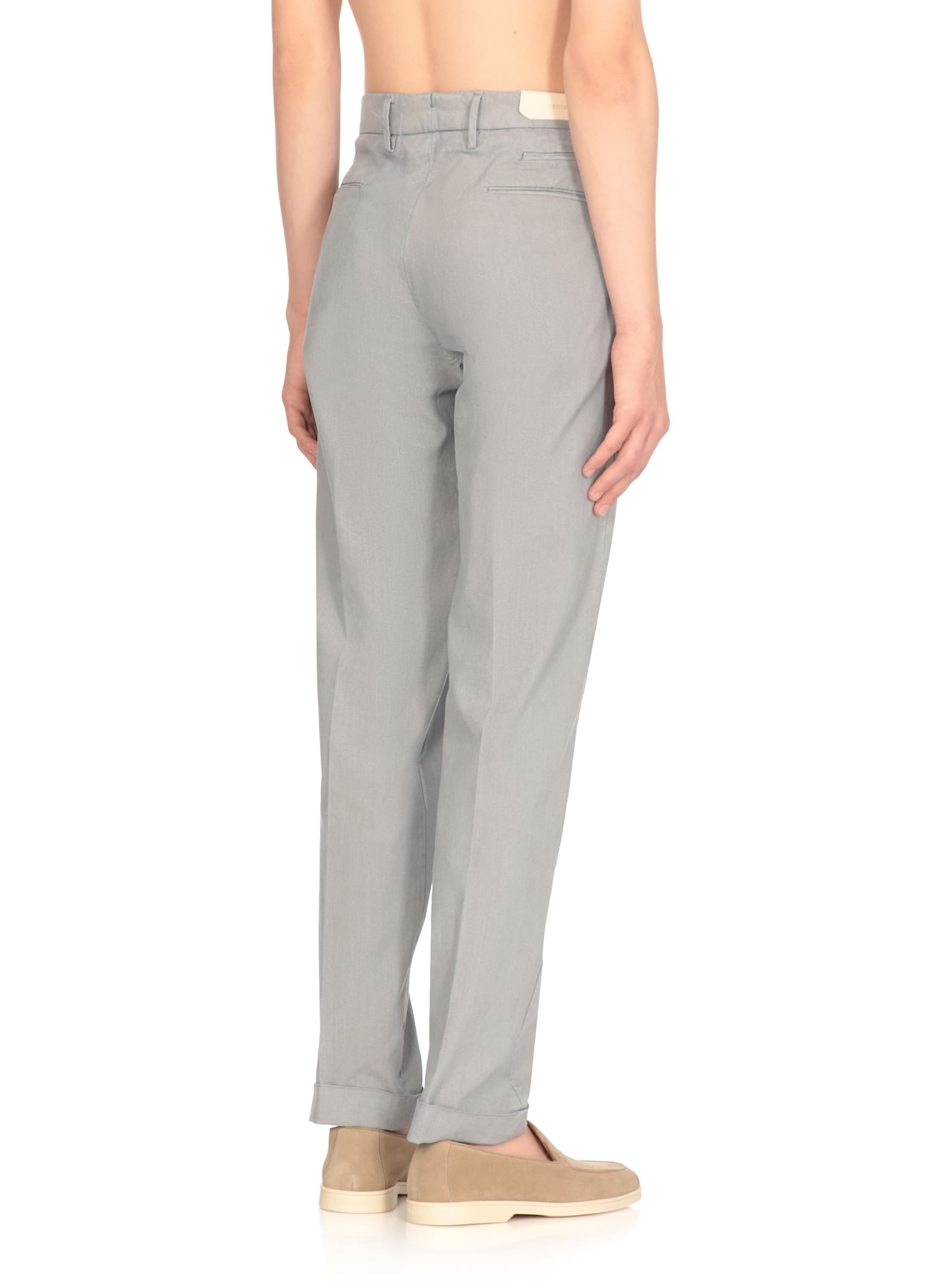 Briglia 1949 Pants With Micro Pattern In Gray