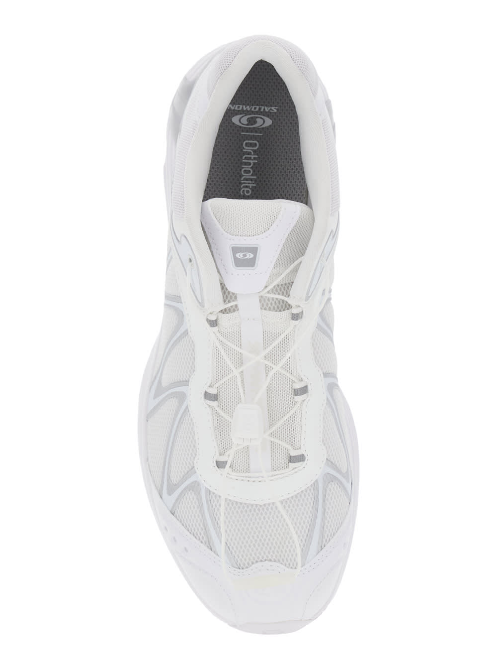 Shop Salomon Xt-whisper White Sneakers With Printed Logo On The Side And Drawstring Closure In Fabric Unisex