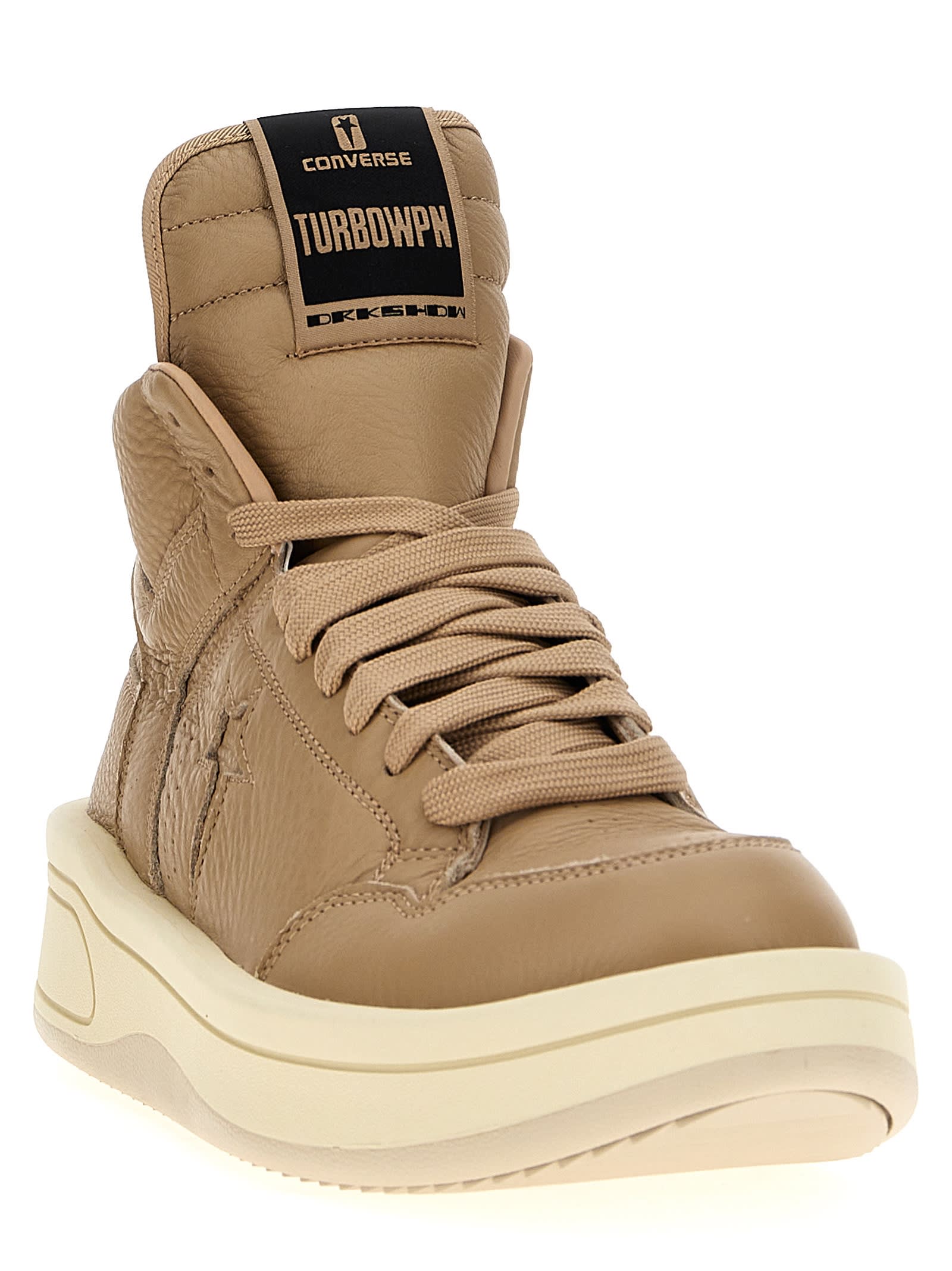 Shop Drkshdw X Converse Turbowpn Sneakers In Beige