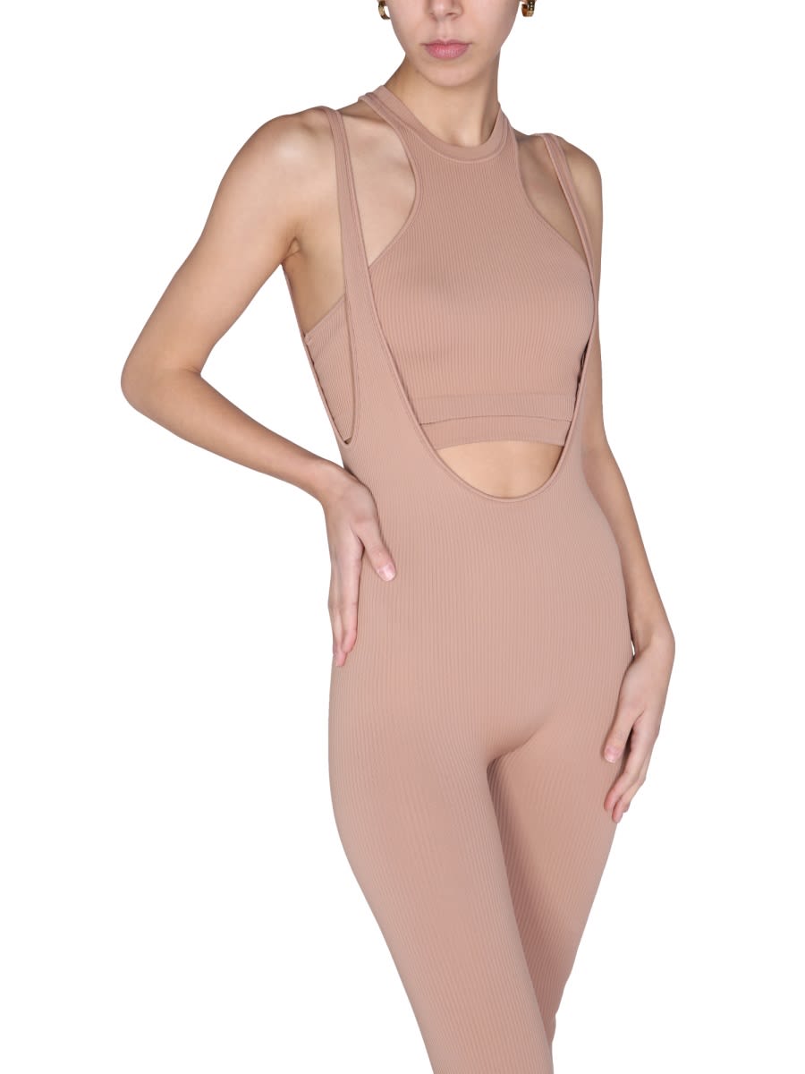 Shop Andreädamo Jersey Leggings In Nude