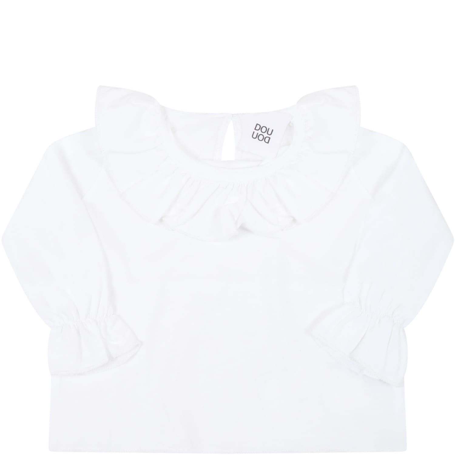 Douuod White T-shirt For Babygirl
