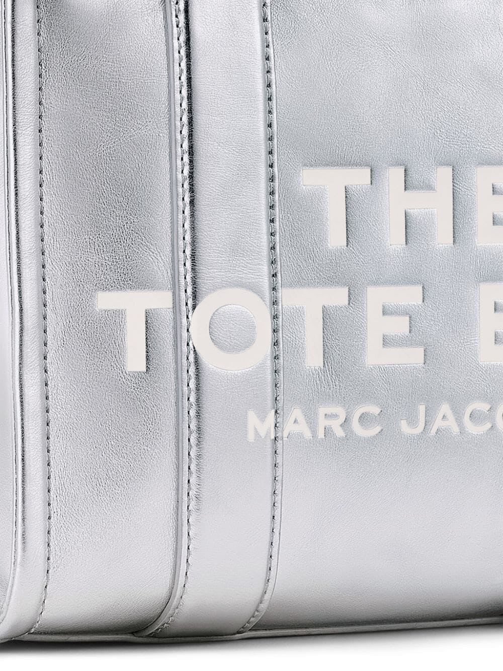 Shop Marc Jacobs The Small Tote In Metallic Silver