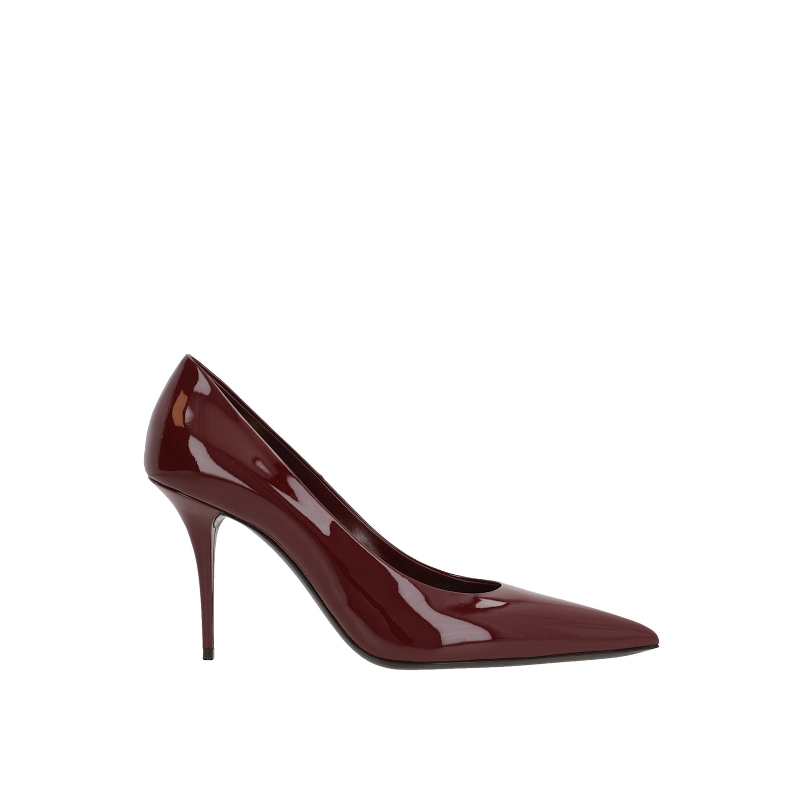 Saint Laurent Norma 90 Patent Leather Pumps In Red