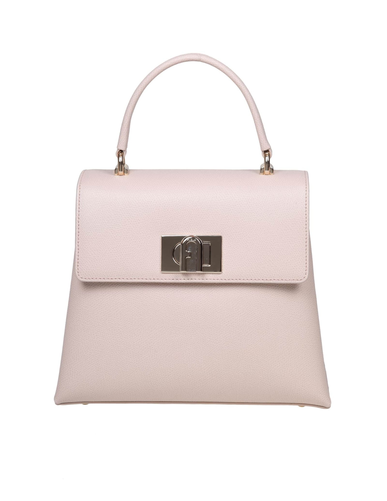 Shop Furla 1927 Handbag In Powder Color Leather In Rosa