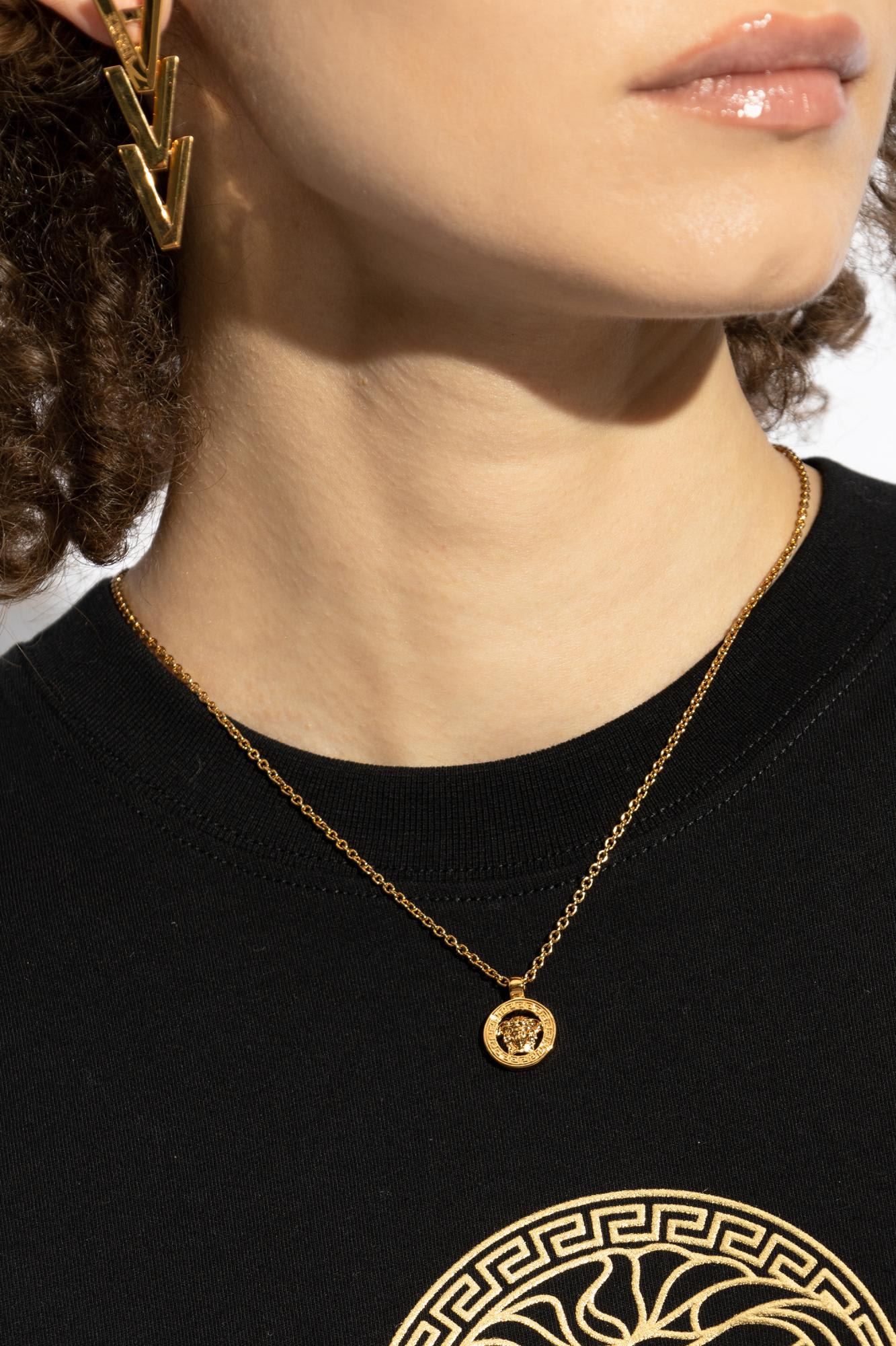 Versace Necklace With Charms In Gold