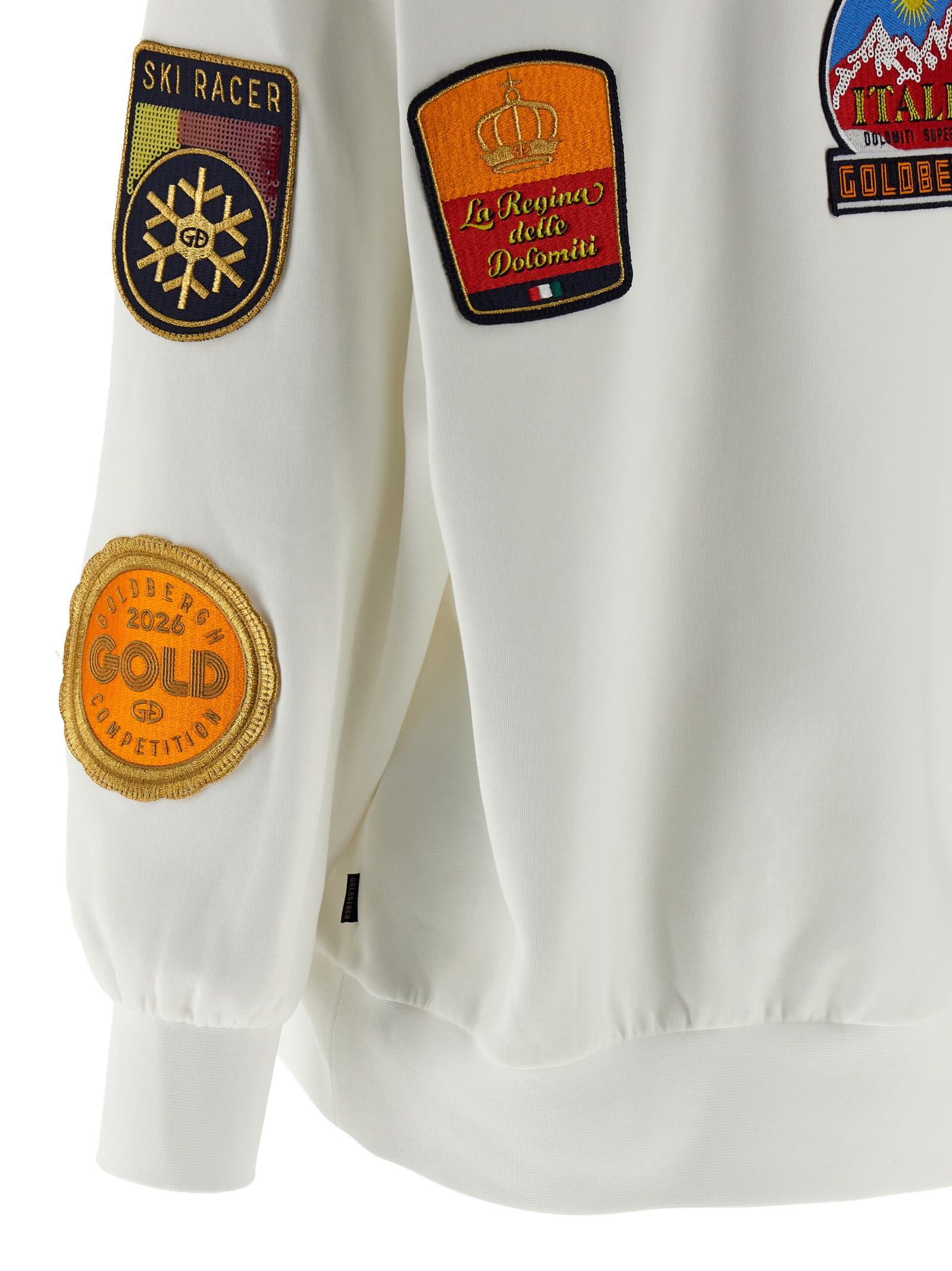 Goldbergh High Neck Sweatshirt Embroidered Patches In Multi