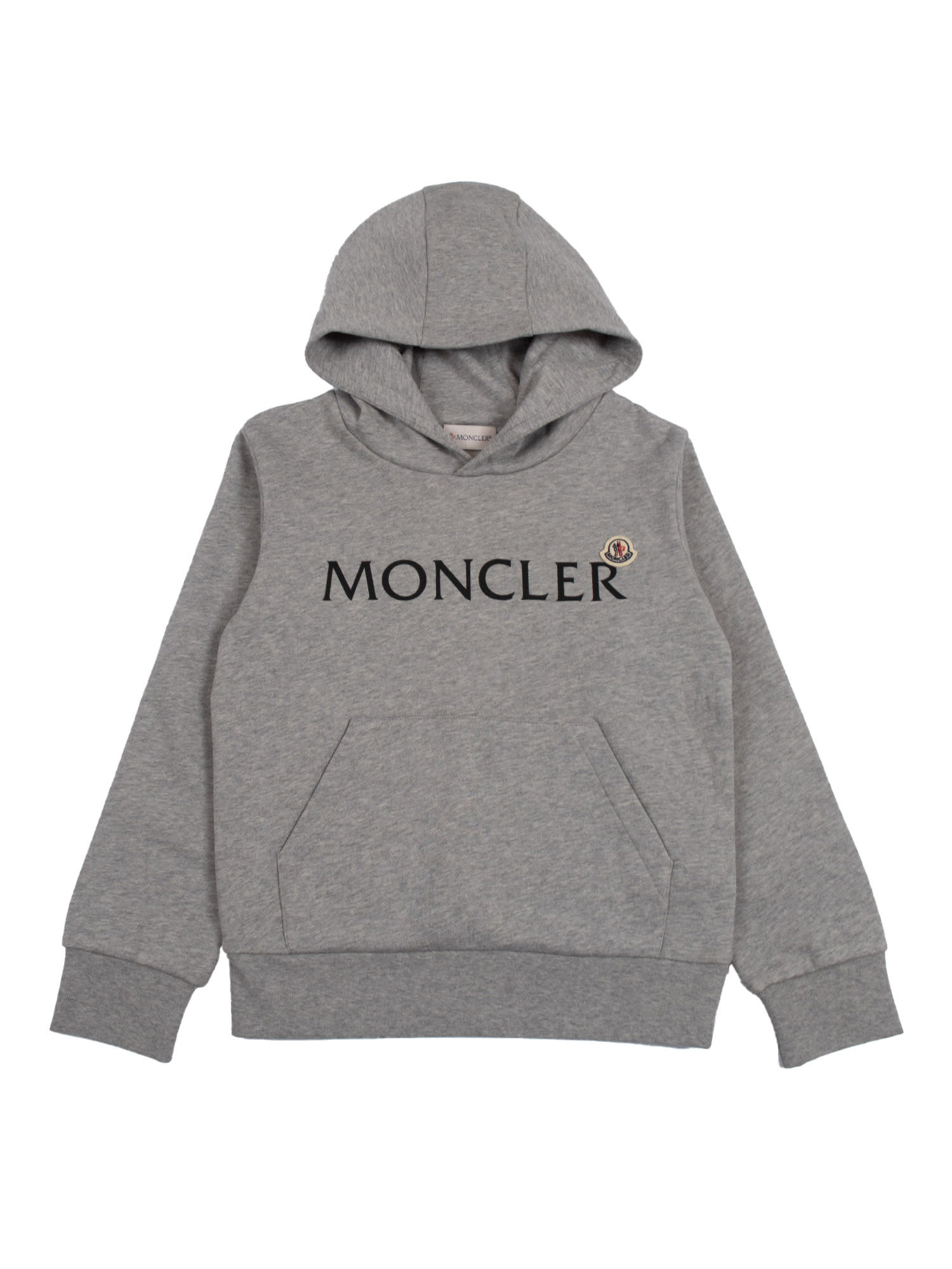 Moncler Hoodie Sweater In Gray