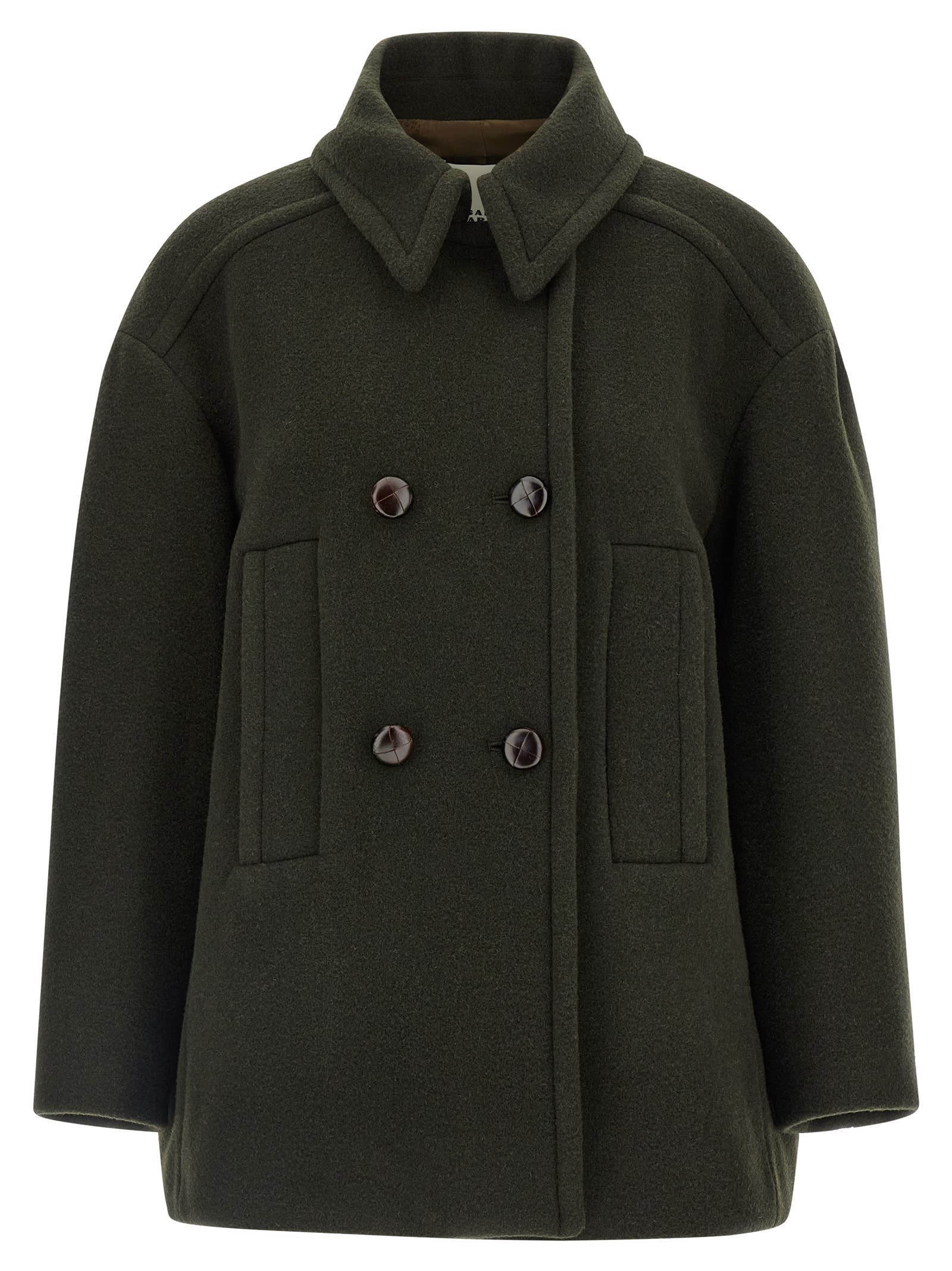Isabel Marant Fiby Coat In Green
