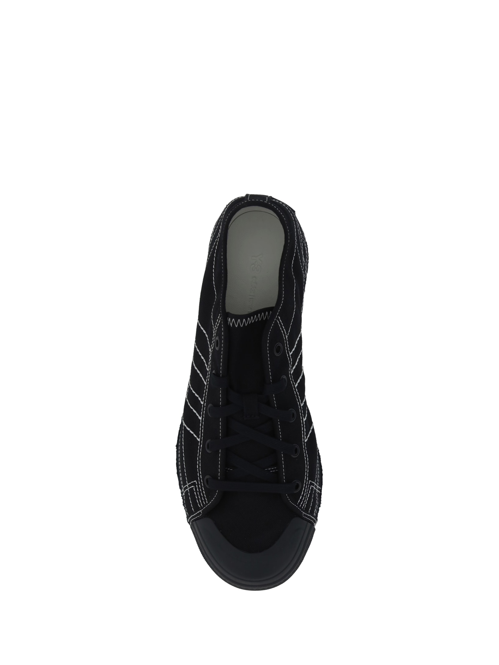 Shop Y-3 Nizza Sneakers Low In Black/white