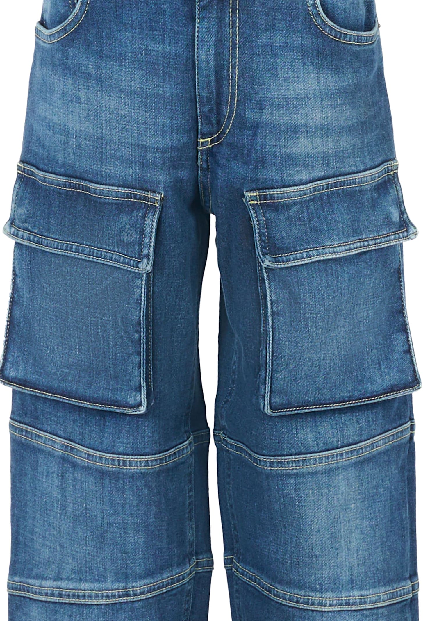 Dondup Cargo-pocket Jeans In Blue