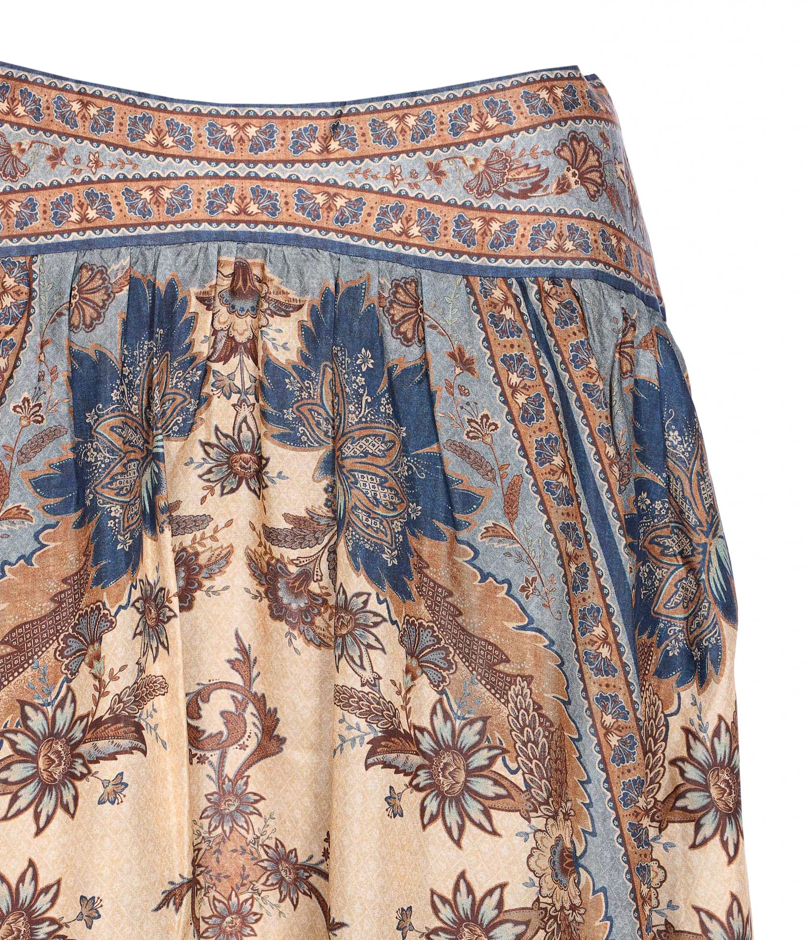 Zimmermann Ascension Tiered Midi Skirt In Multi
