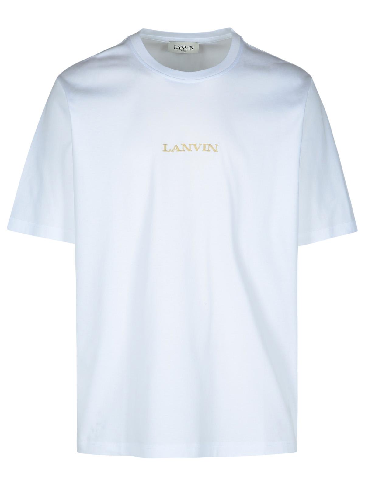 Shop Lanvin White Cotton T-shirt In Optic White