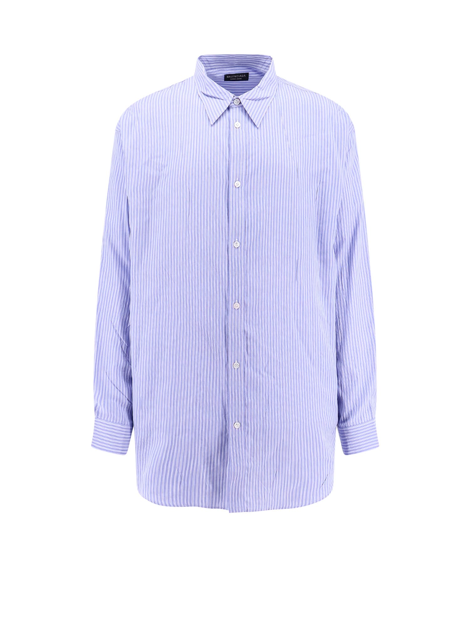 Shop Balenciaga Shirt In Blue White