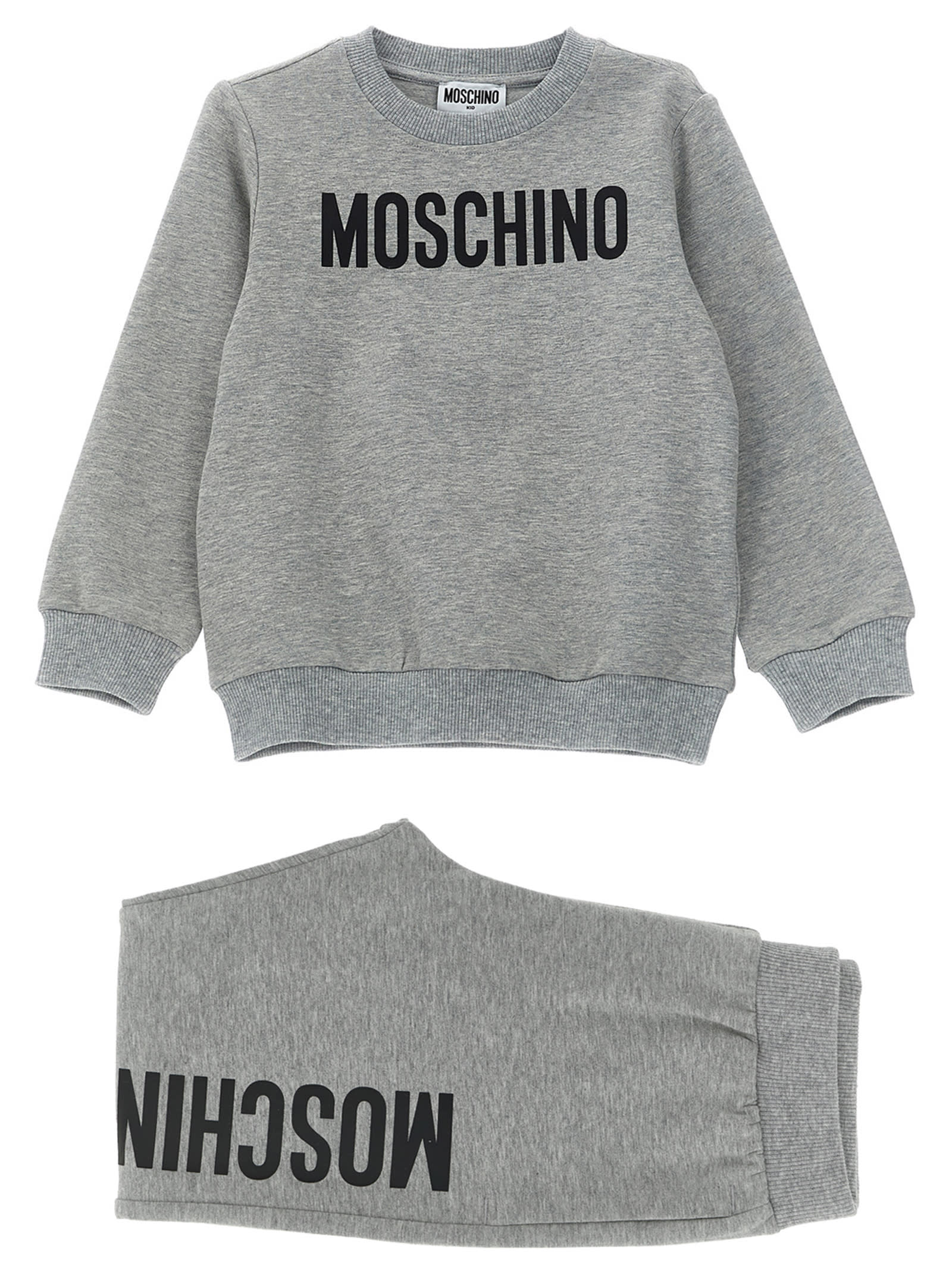 Moschino Sweatshirt + Joggers Set In Gray