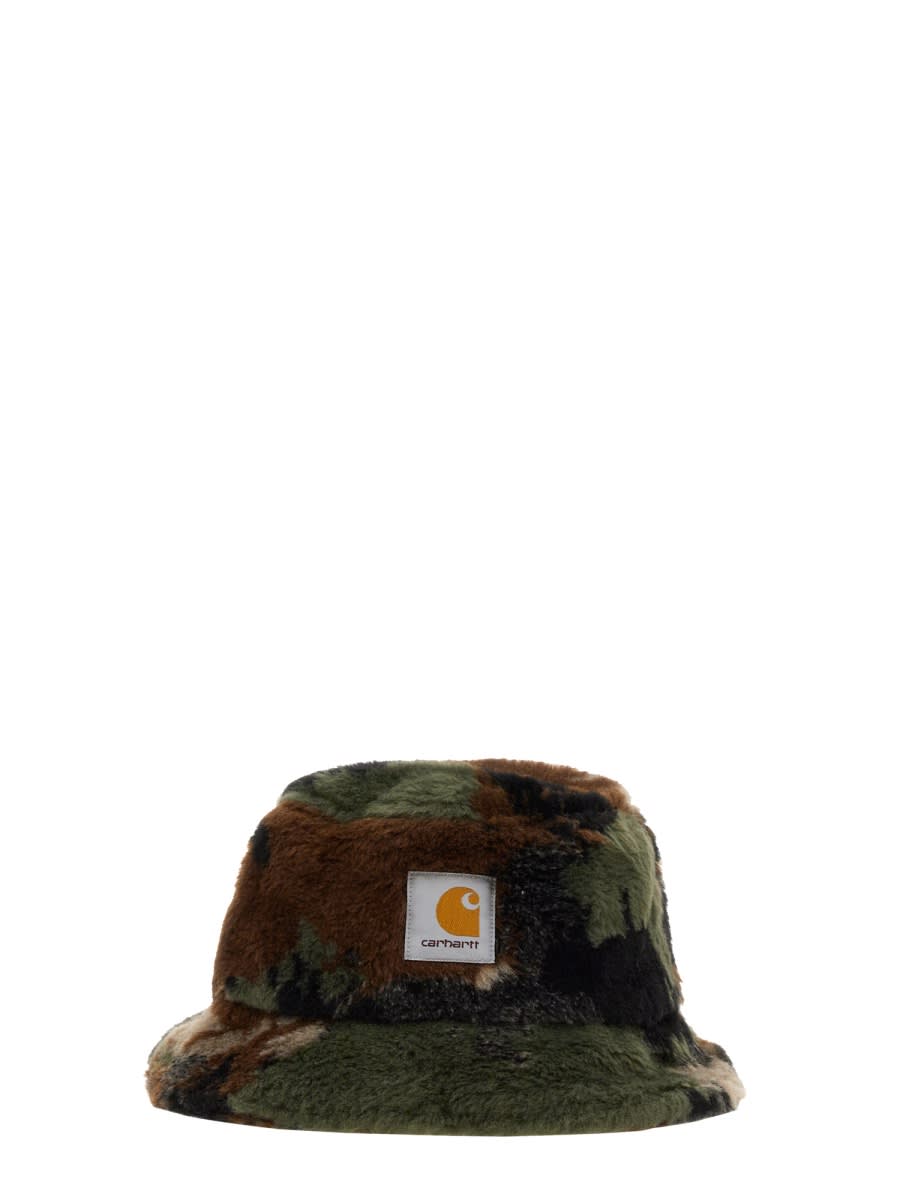 Shop Carhartt Bucket Hat With Logo In Multicolour