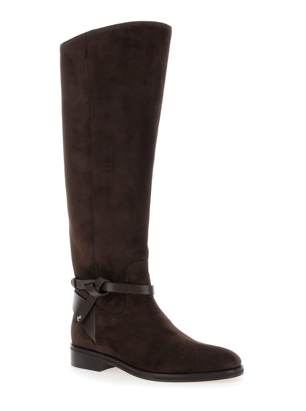 Jimmy Choo Suede Lawton Kb Flat Boots Women In Brown