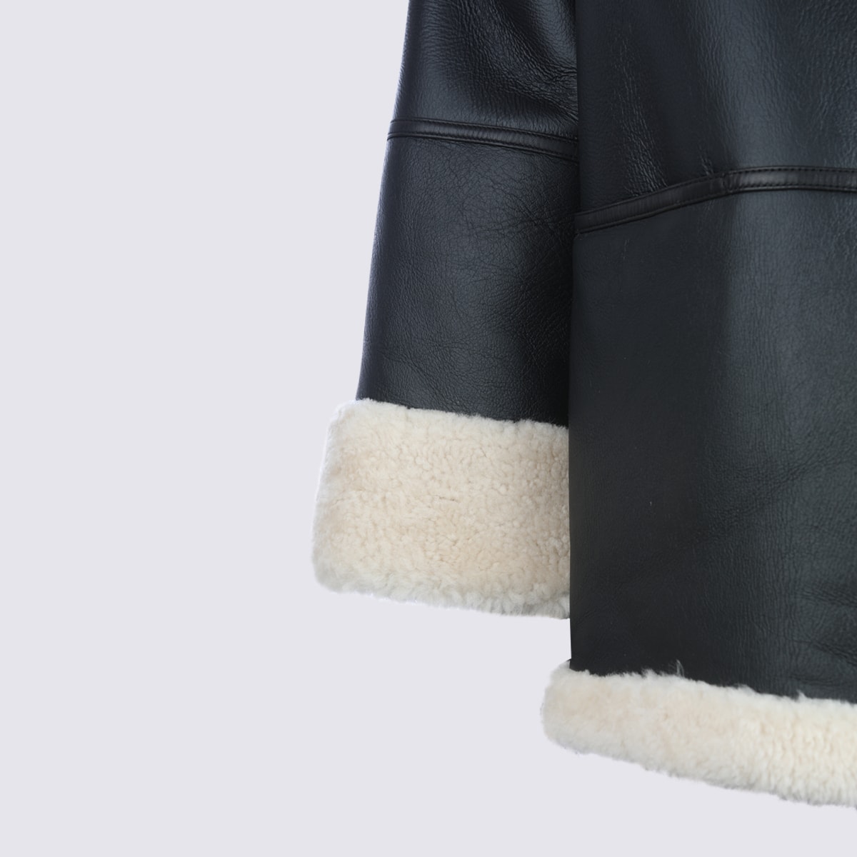 Totême Black Leather Jacket In Black