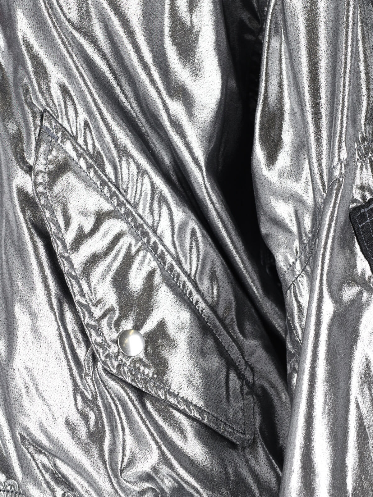 Junya Watanabe Metallic Zip-front Bomber Jacket In Silver