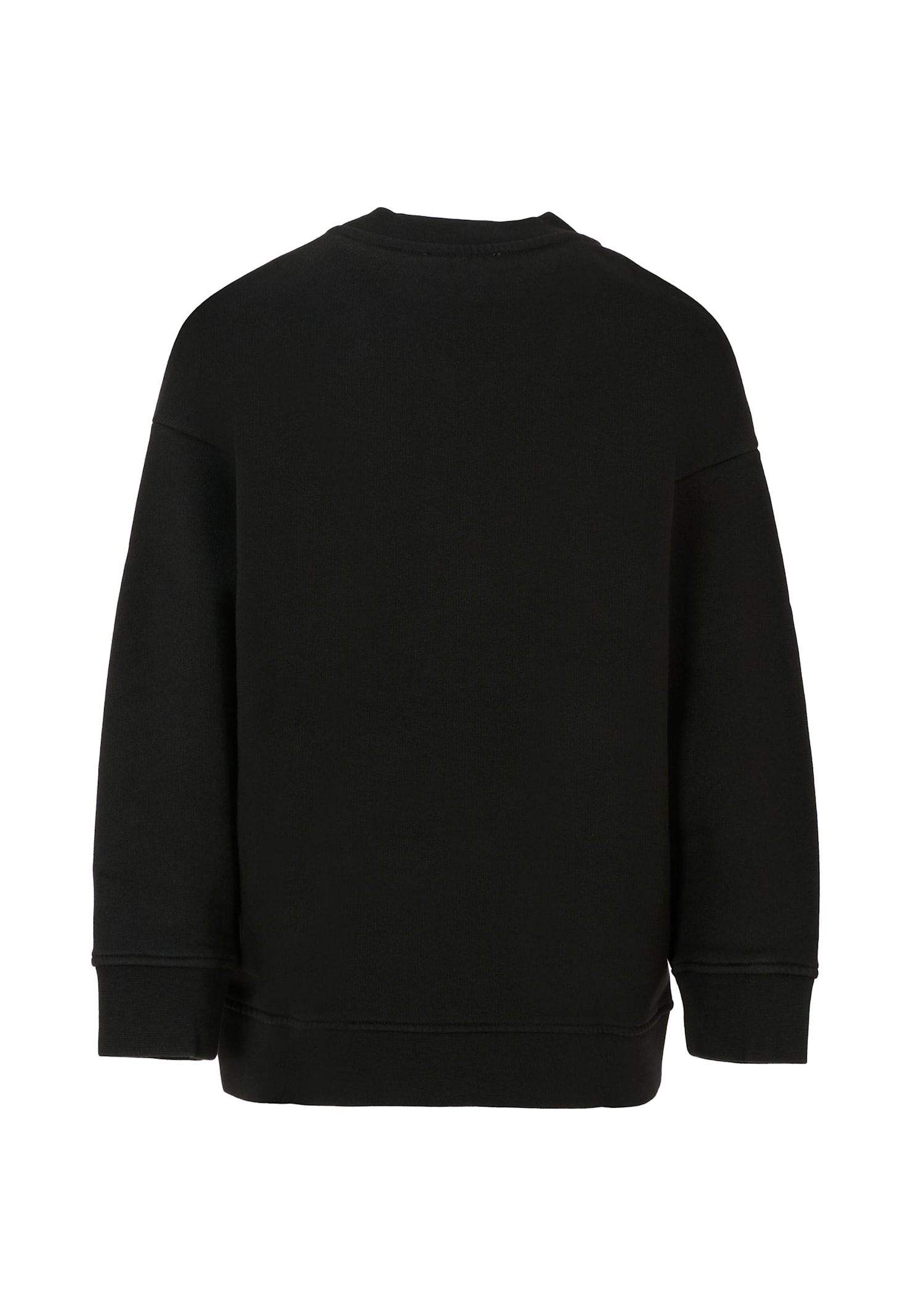 Stella Mccartney Black Sweatshirt For Girl With White Logo In Black