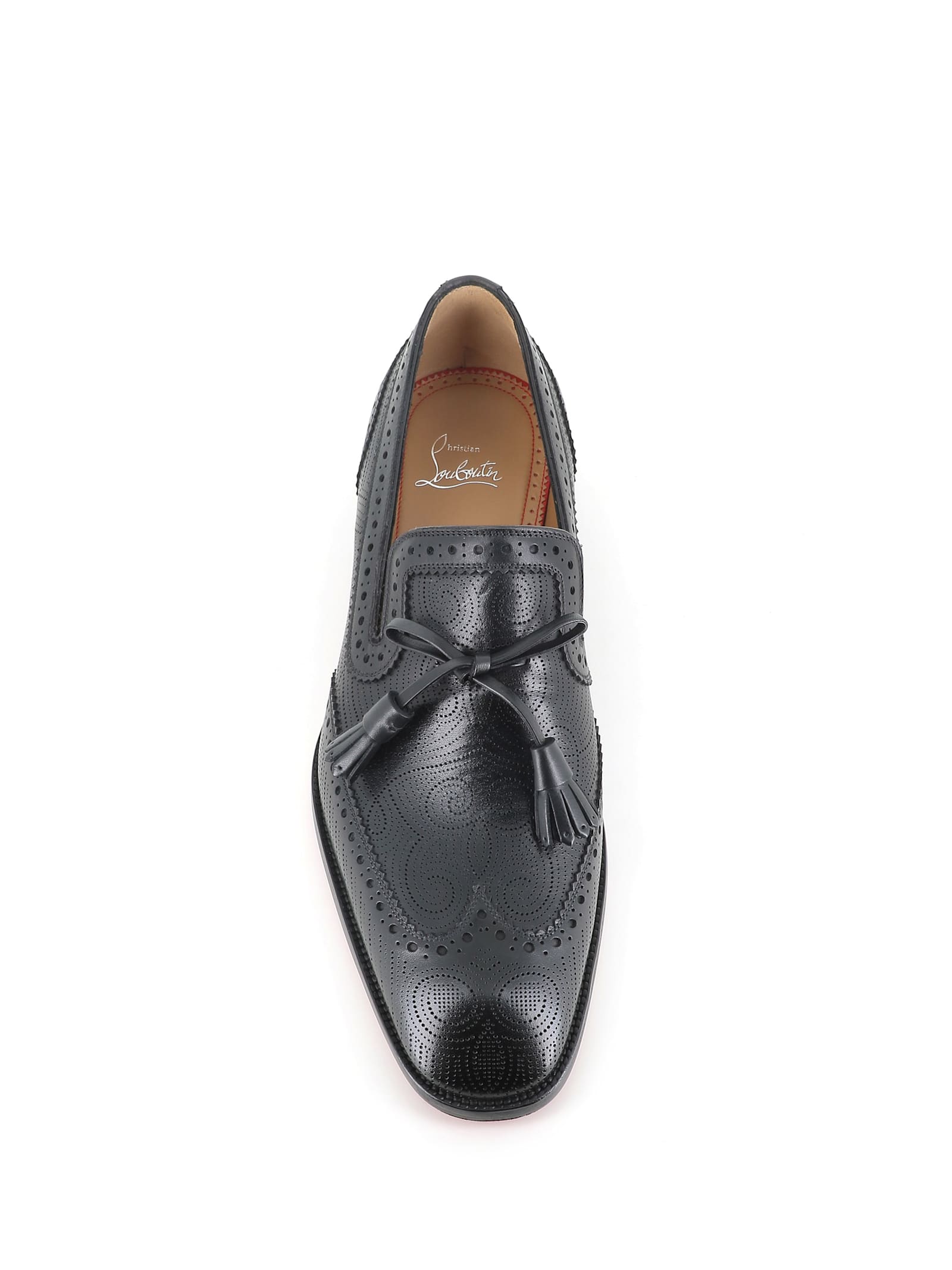 Christian Louboutin Slipper Grave Moc Flat In Black