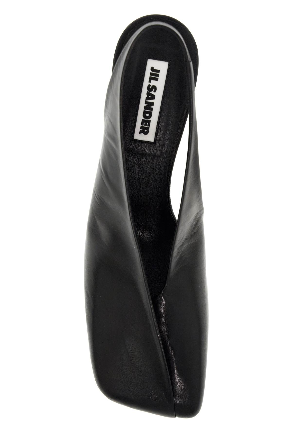 Jil Sander 75mm Square-toe Leather Pumps In Black (black)