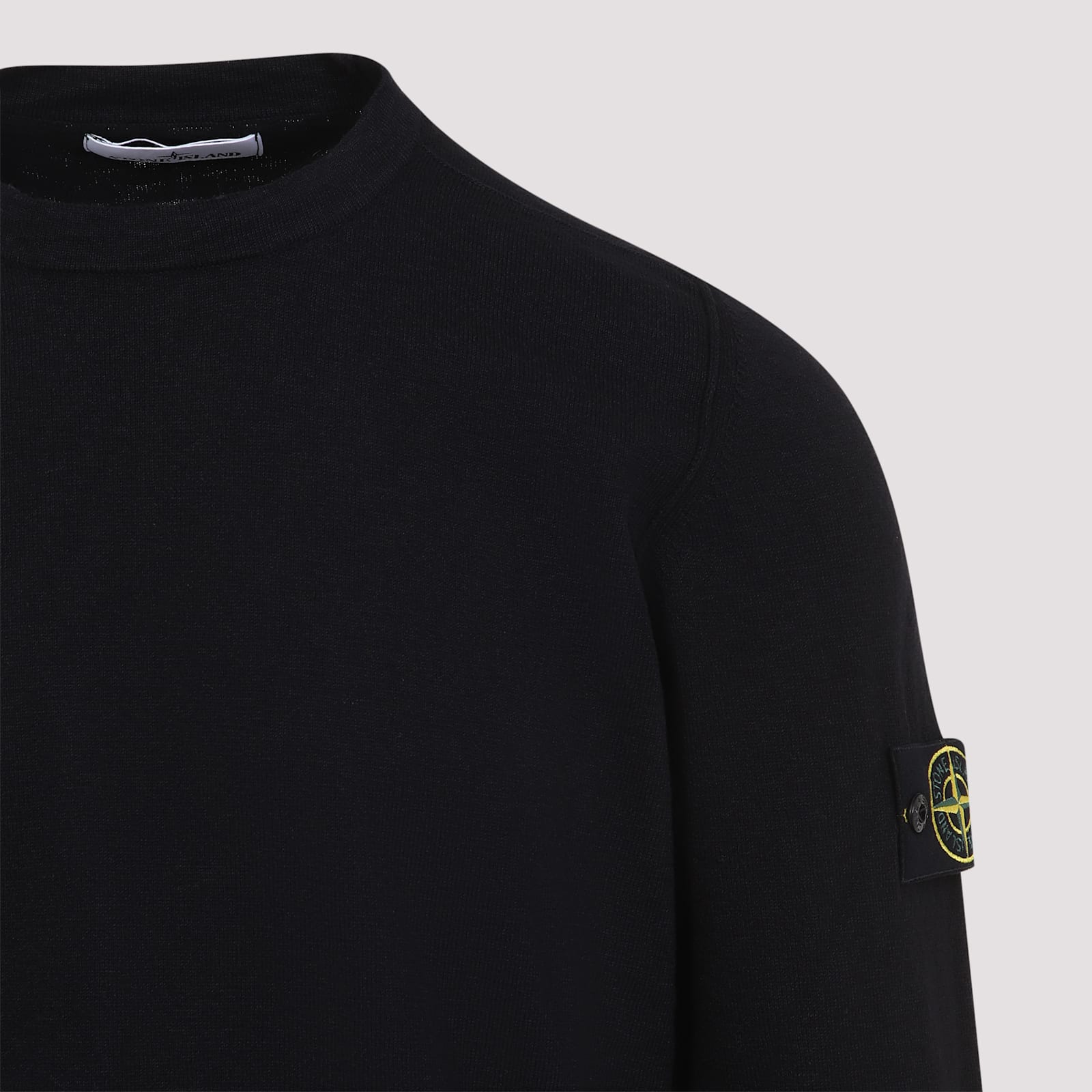Shop Stone Island Crew Neck In Black