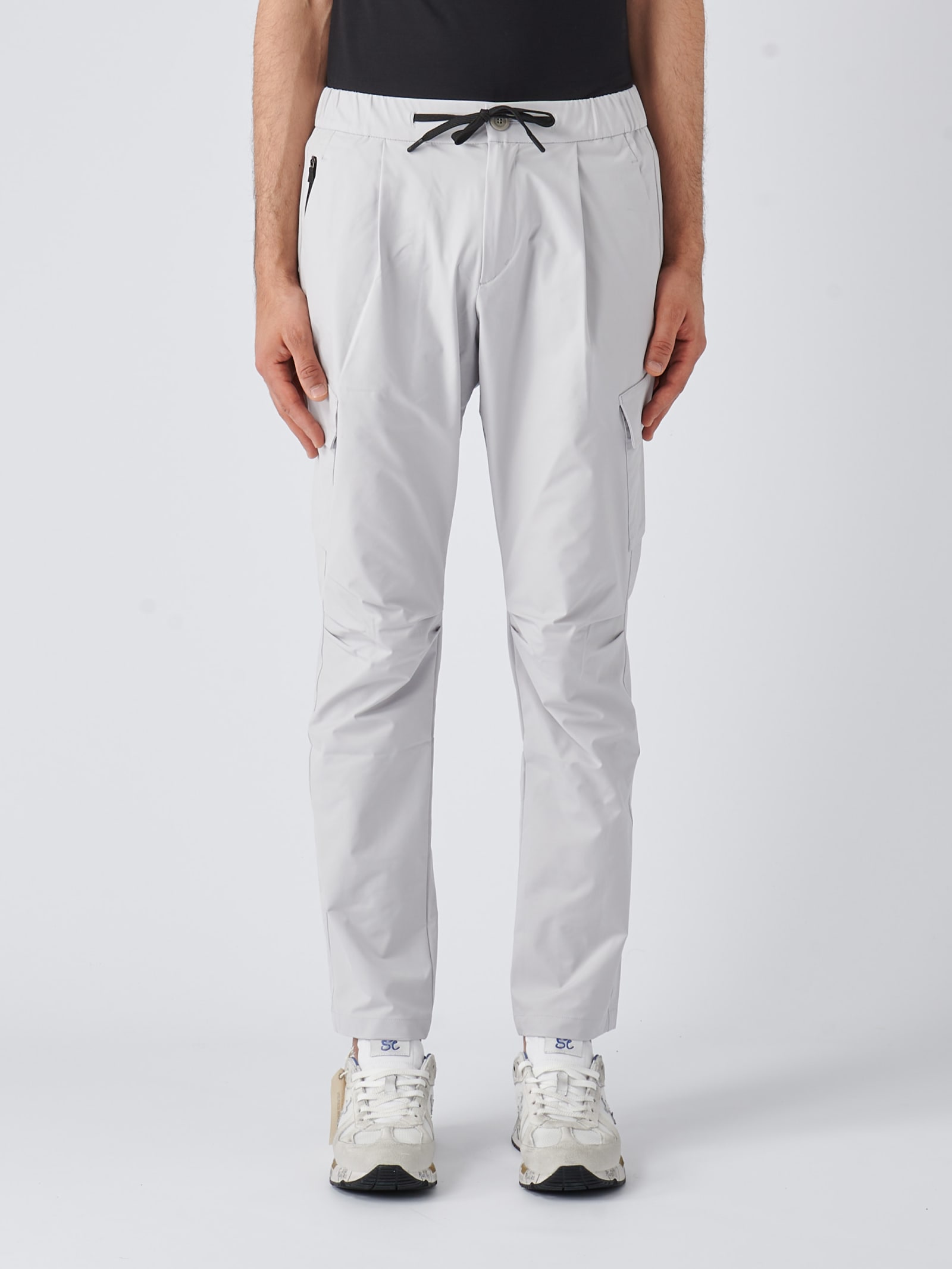 Shop Herno Pantalone Laminer Con Tasca A Trousers In Chantilly