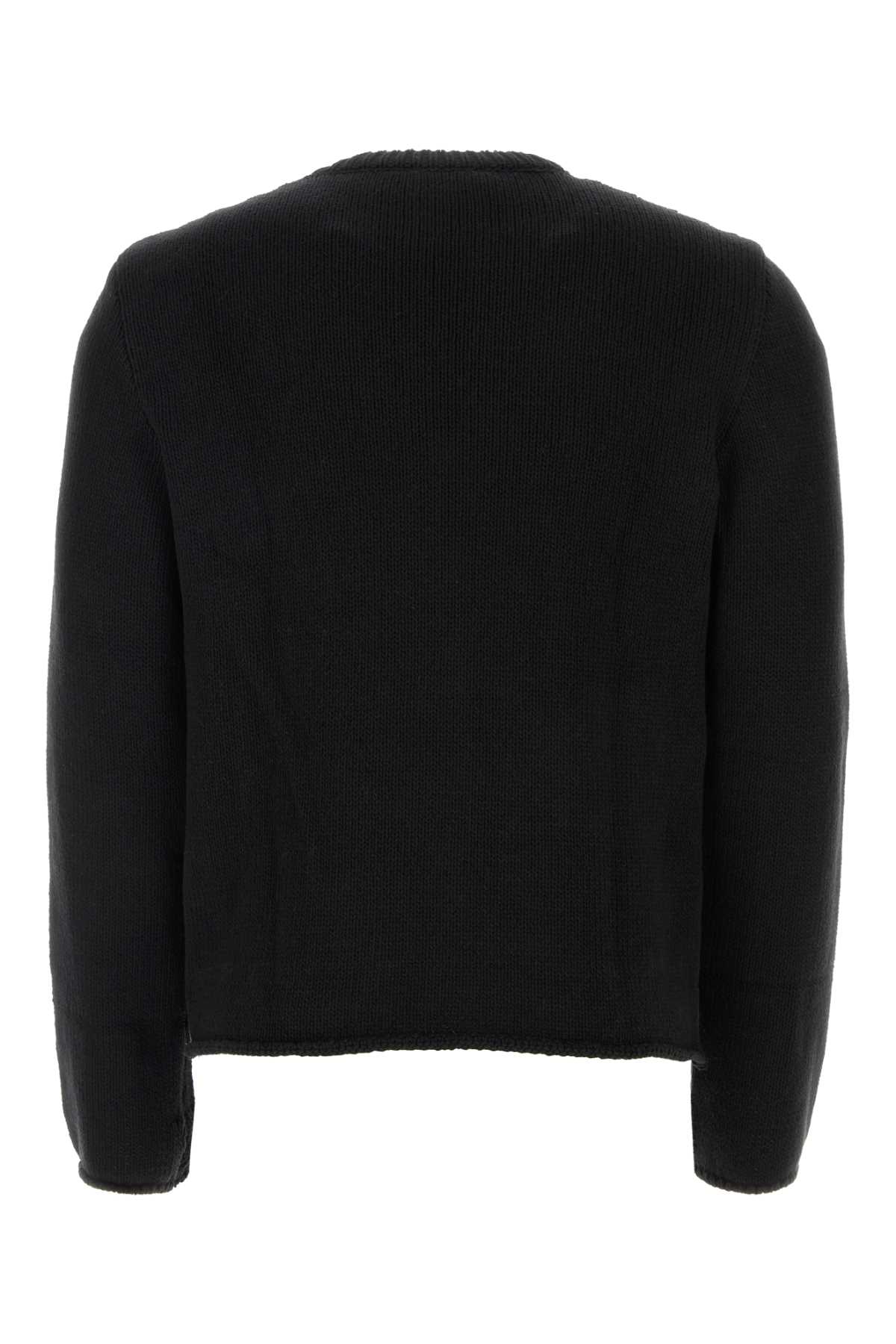 Shop Courrèges Black Cotton Blend Sweater