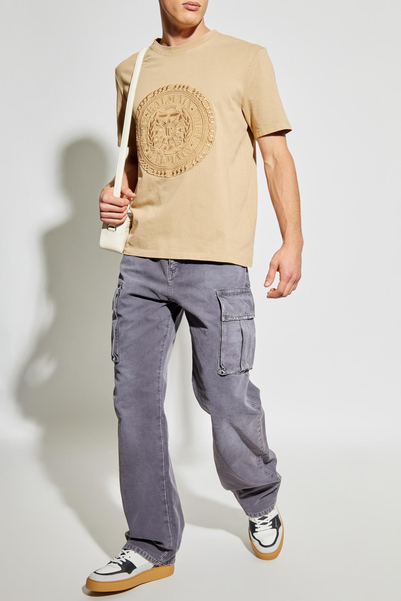 Balmain Trousers With Pockets In Gray