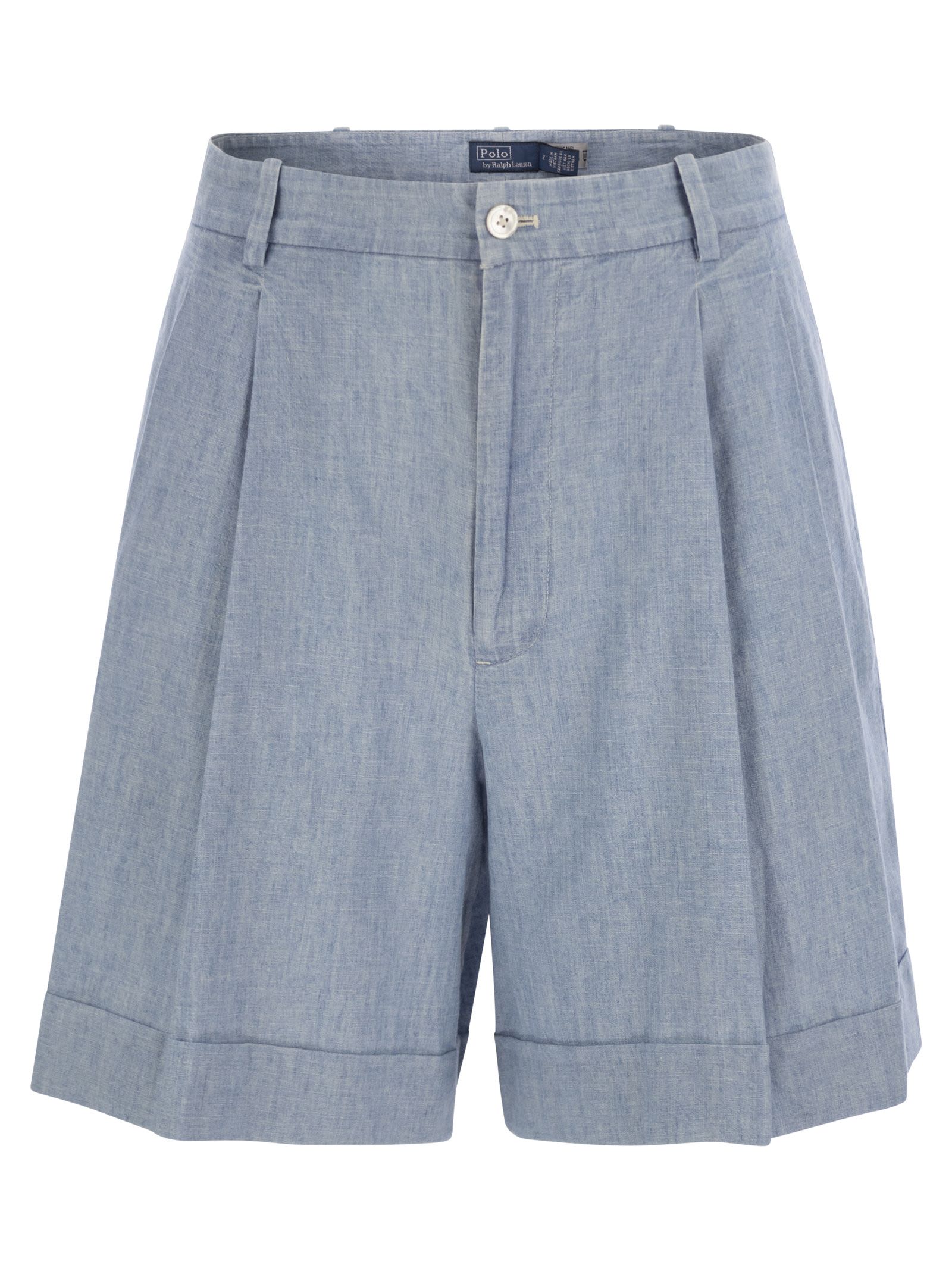 Cotton Shorts With Pleats