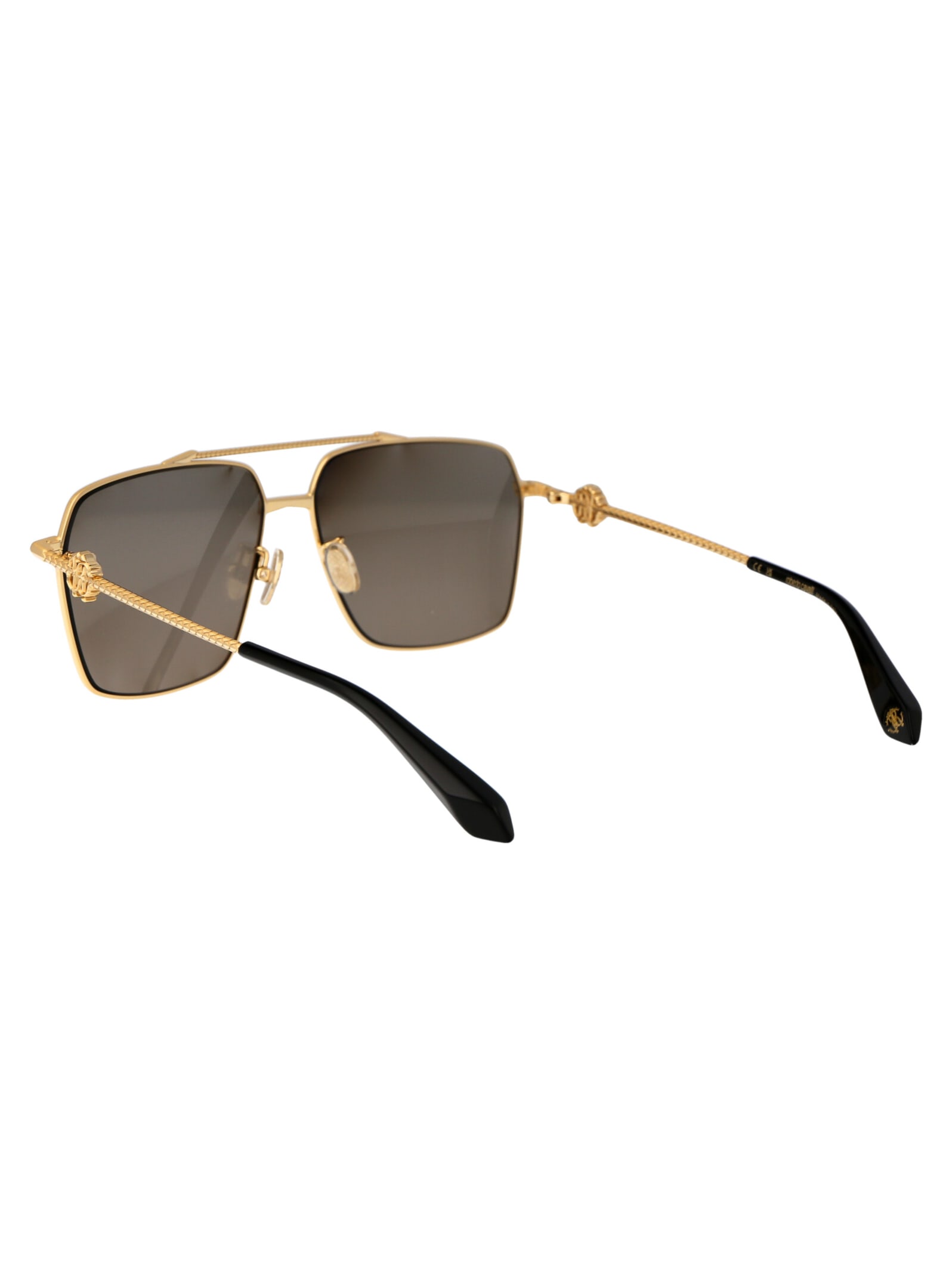 Shop Roberto Cavalli Src036v Sunglasses In 400p Gold