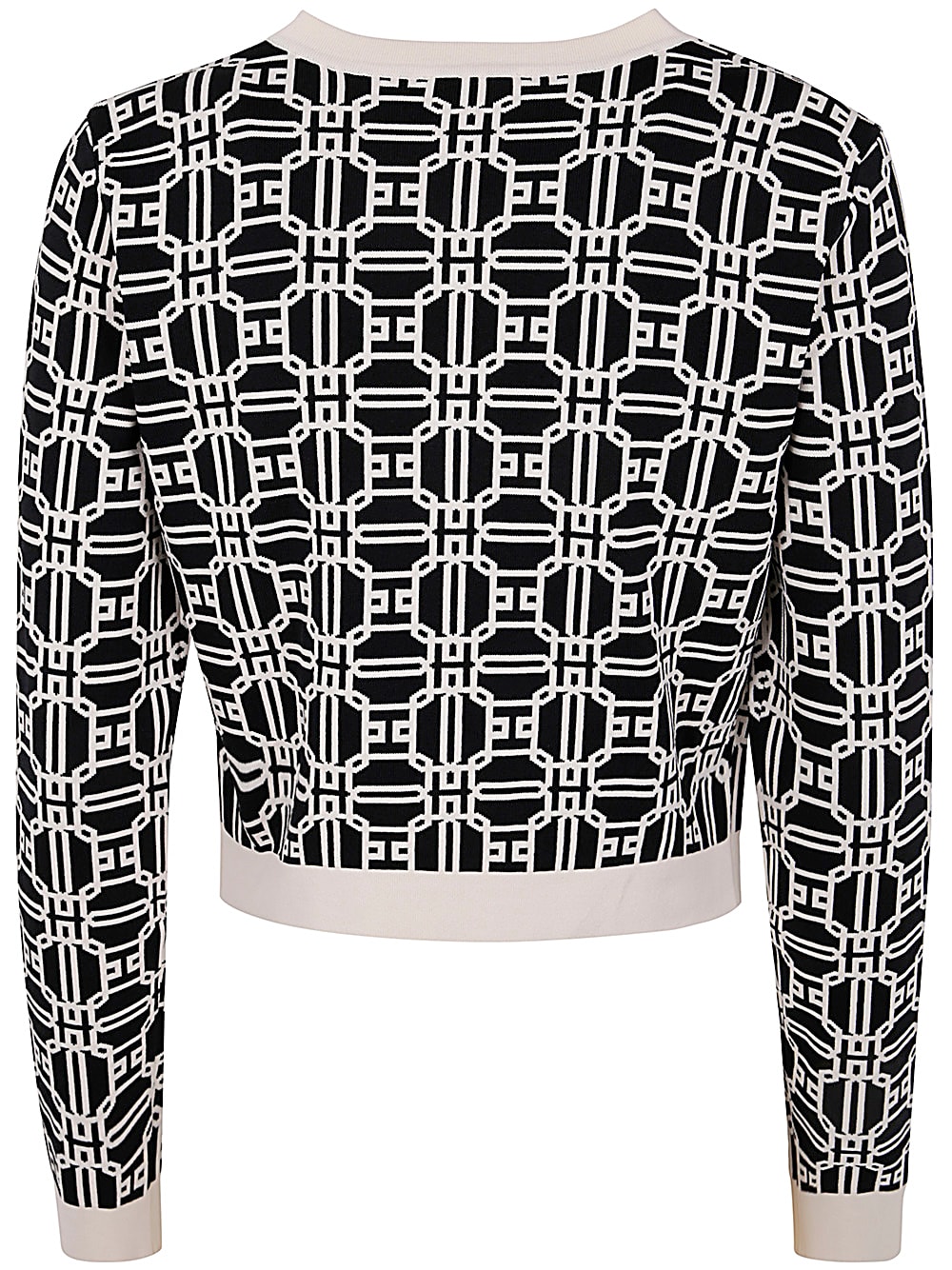 Shop Elisabetta Franchi Tricot Sweater In Black Butter