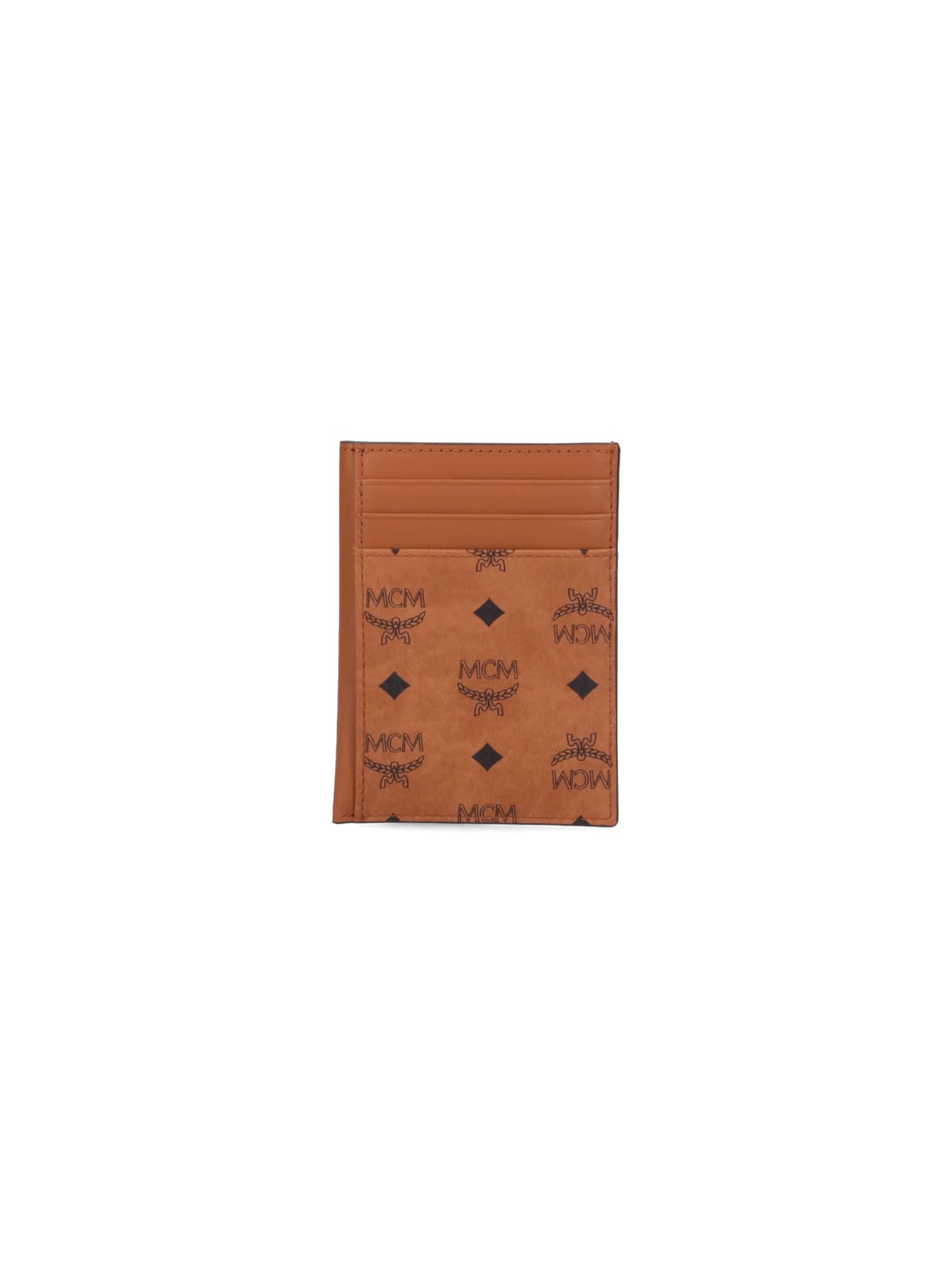 Shop Mcm Mini Card Holder N/s In Brown