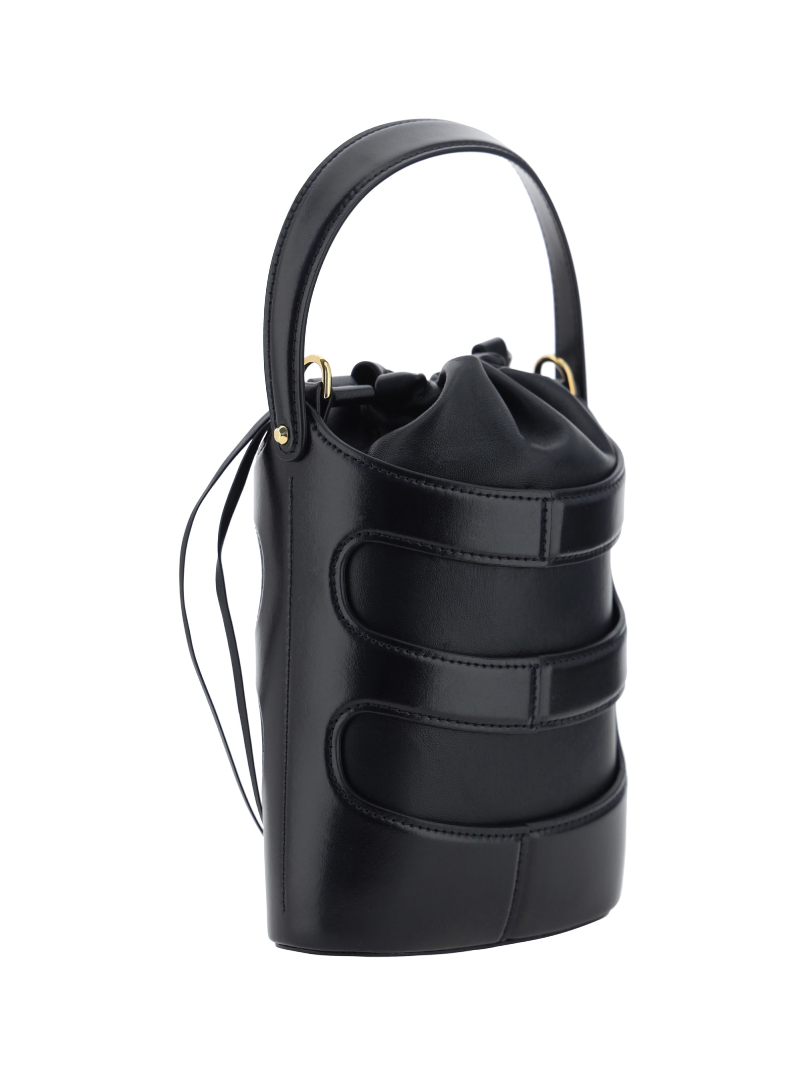 Shop Alexander Mcqueen The Rise Mini Bucket Bag In Black