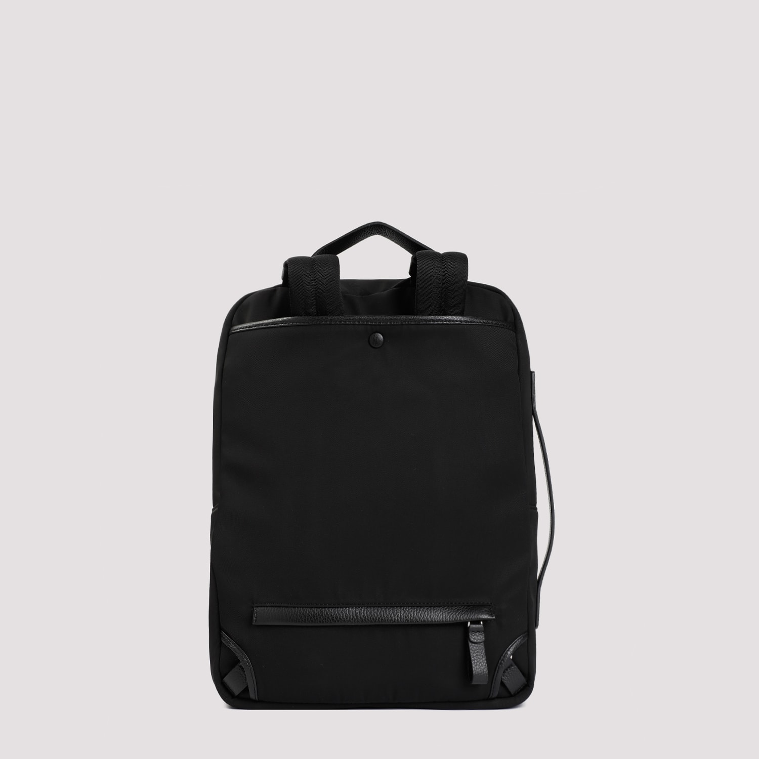 Giorgio Armani Backpack In Black Polyester In Nero