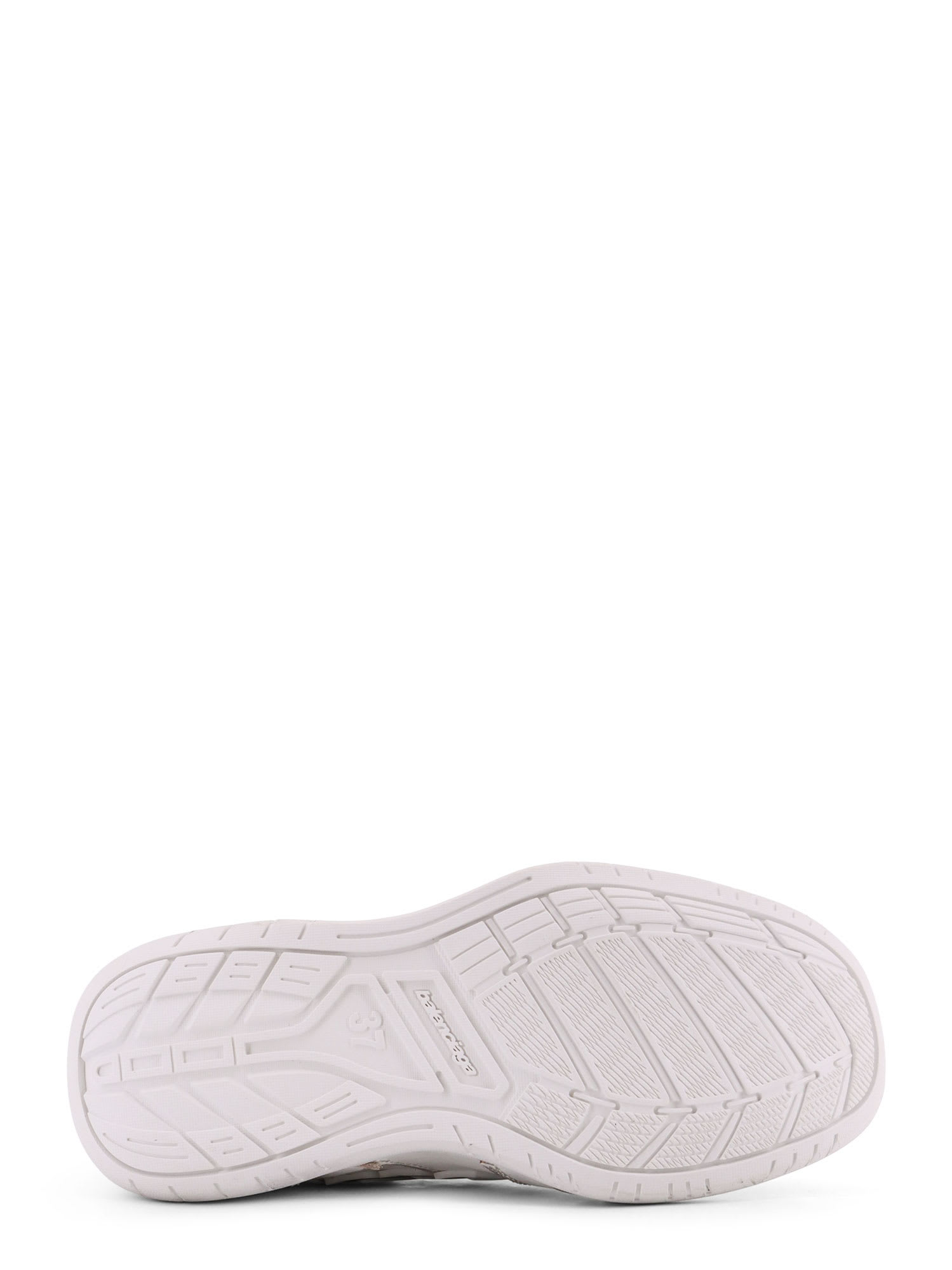 Balenciaga Hamptons Worn-out Leather Low-top Sneakers In White