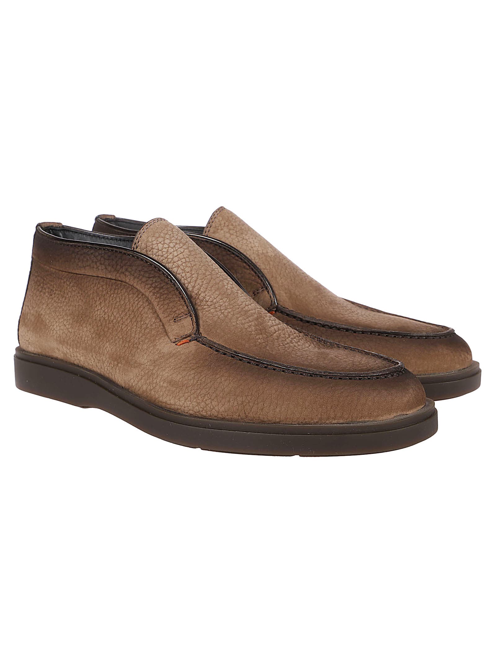 Shop Santoni Dragon Slip-on Loafers In Brown