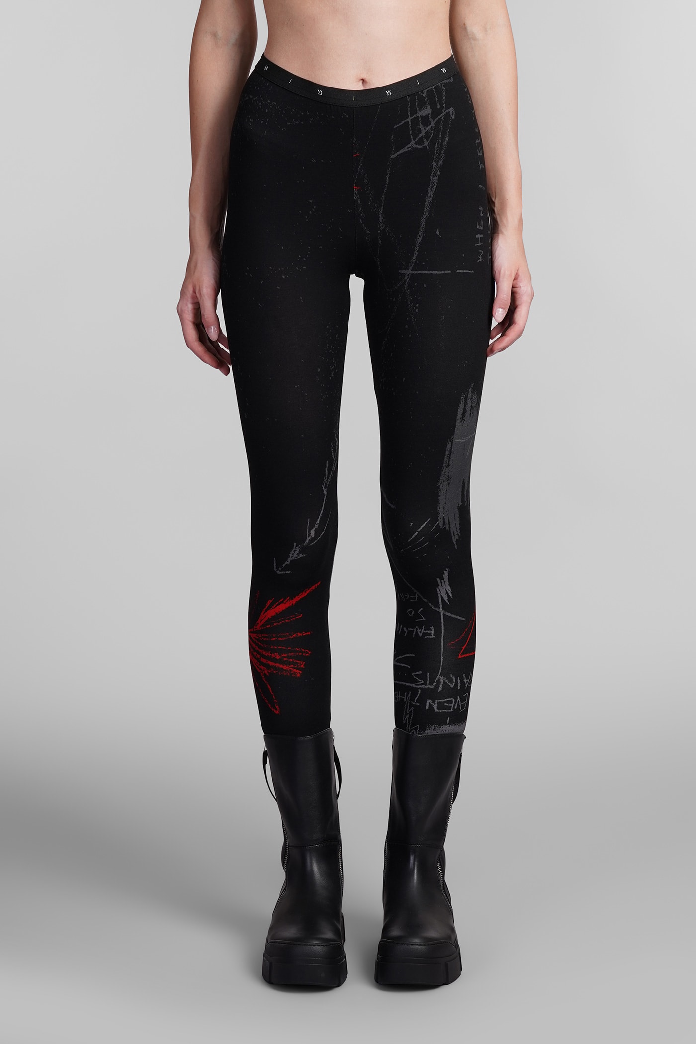 Shop Yohji Yamamoto Leggings In Black Rayon